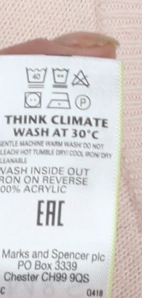 Marks and Spencer Womens Pink Crew Neck Long Sleeve Acrylic Jumper Size 20 - Image 5