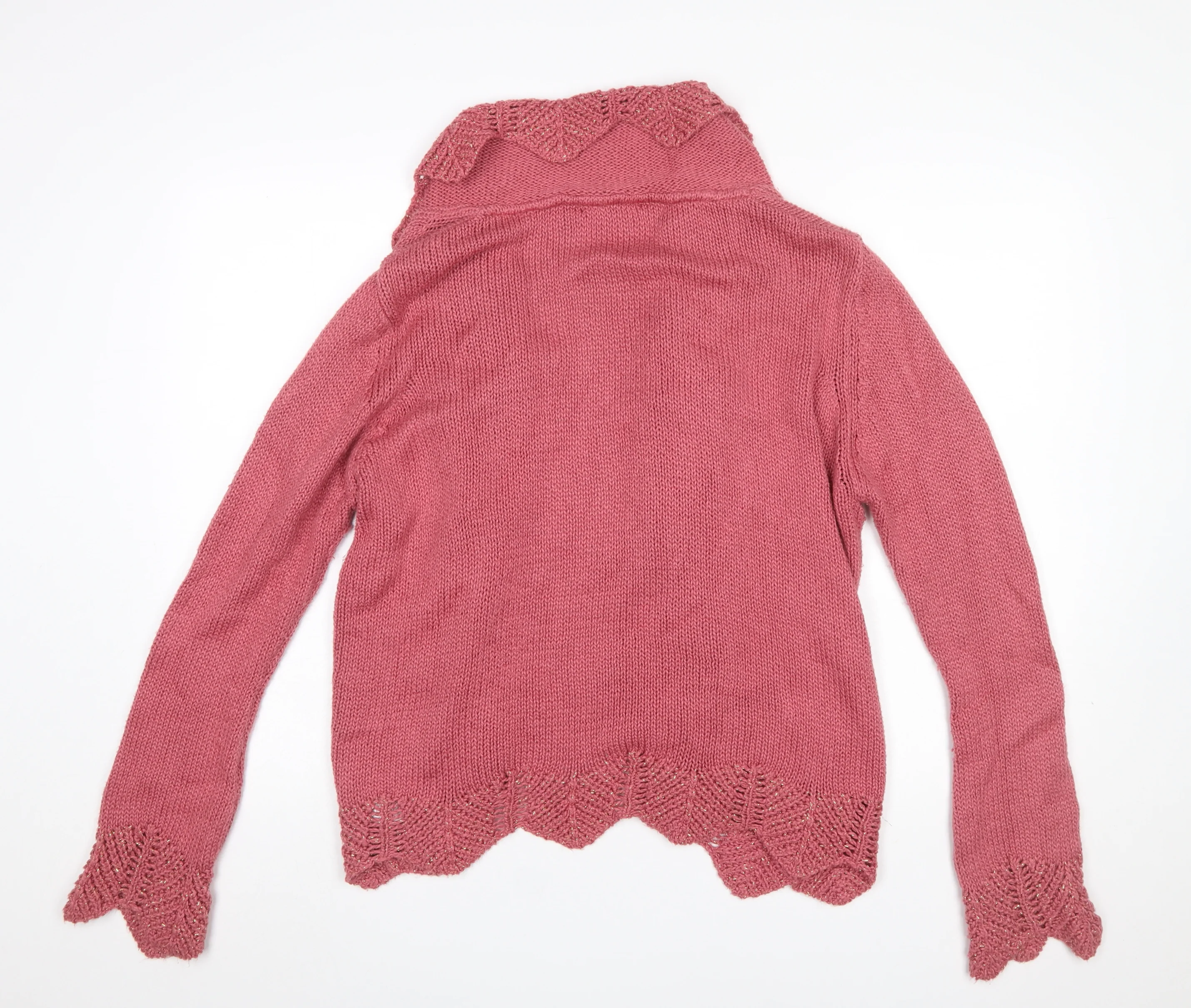 Marks and Spencer Women's Pink Knit Cardigan UK 18 Long Sleeve - Image 3