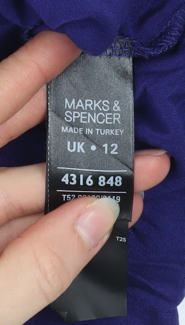 Marks and Spencer Womens Purple Beaded Halter Camisole Tank Top UK 12 - Image 4