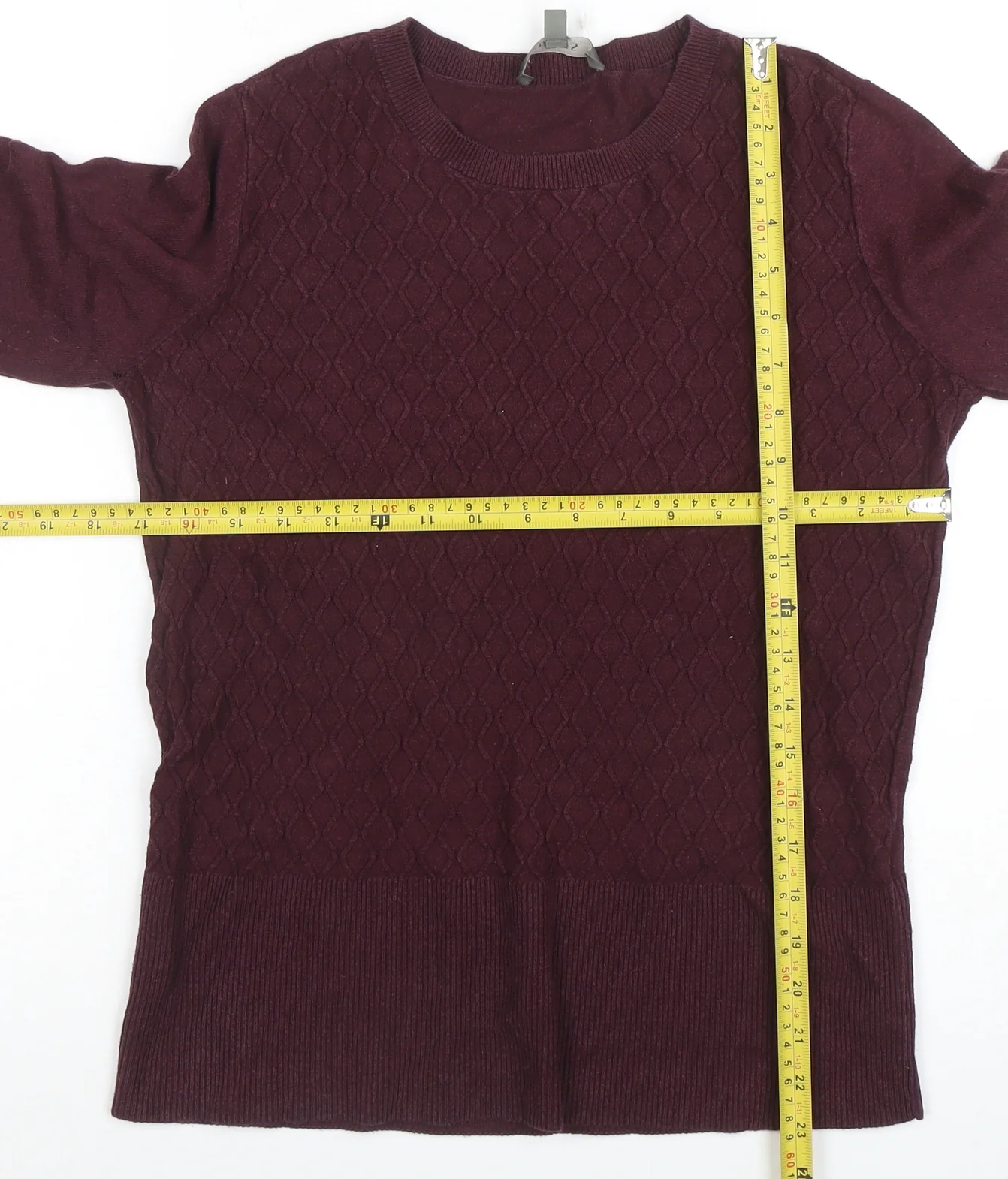 Marks and Spencer Womens Purple Knit Long Sleeve Crew Neck Jumper M - Image 2