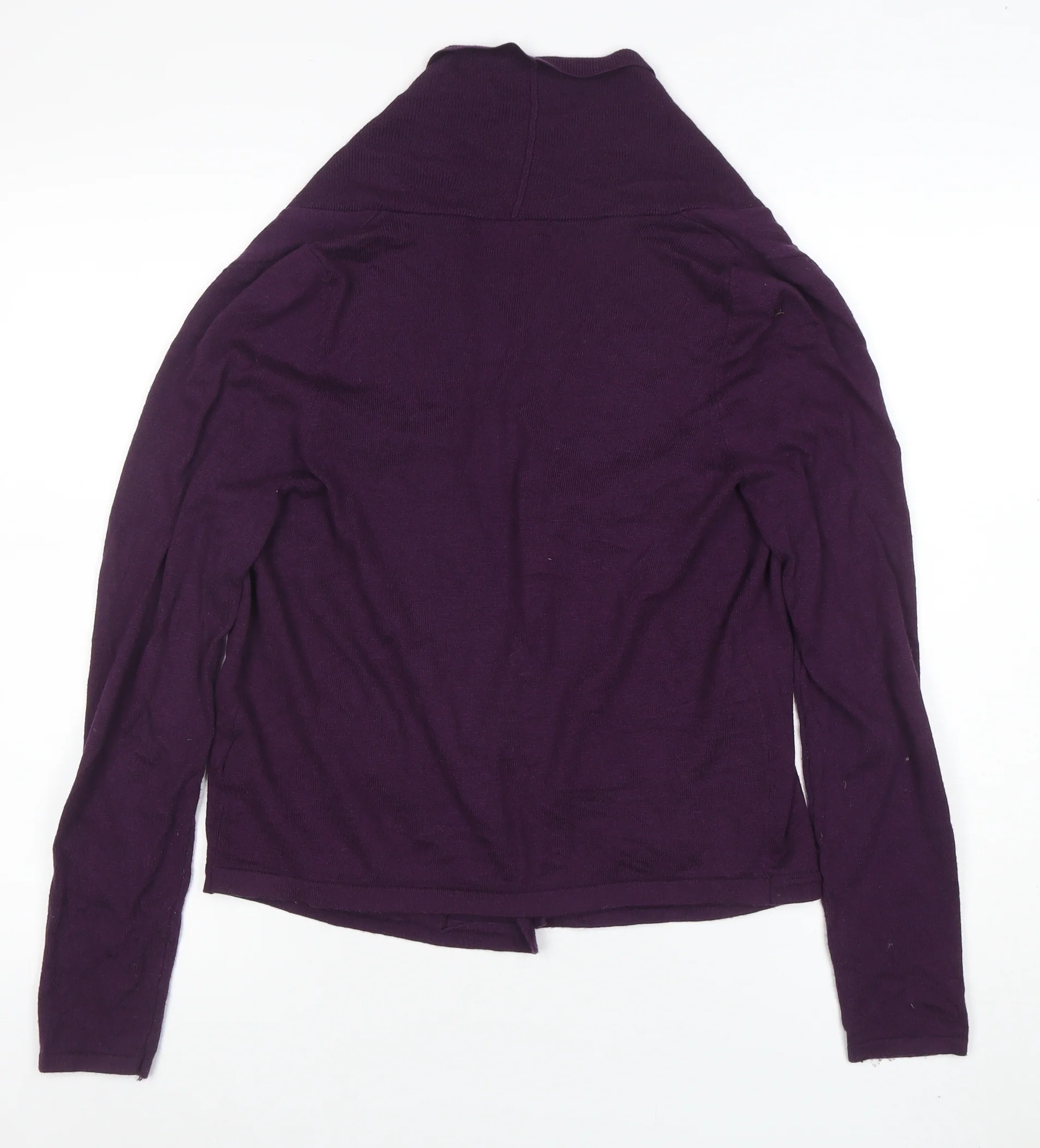 Marks and Spencer Women's Purple Size 10 Zip Accent Cardigan - Image 3