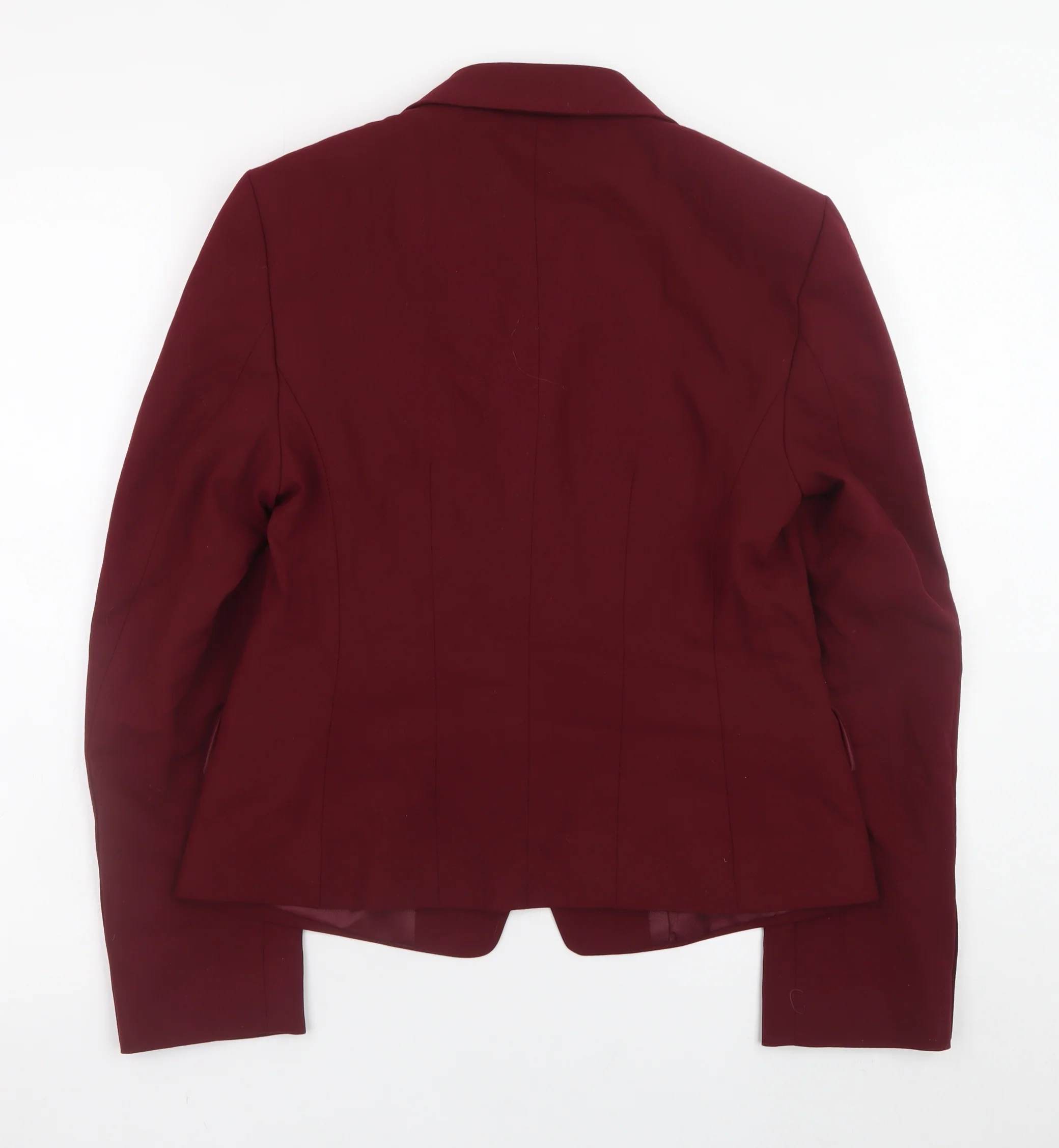 Marks and Spencer Womens Red Blazer Jacket Size 10 Classic Formal Workwear - Image 3