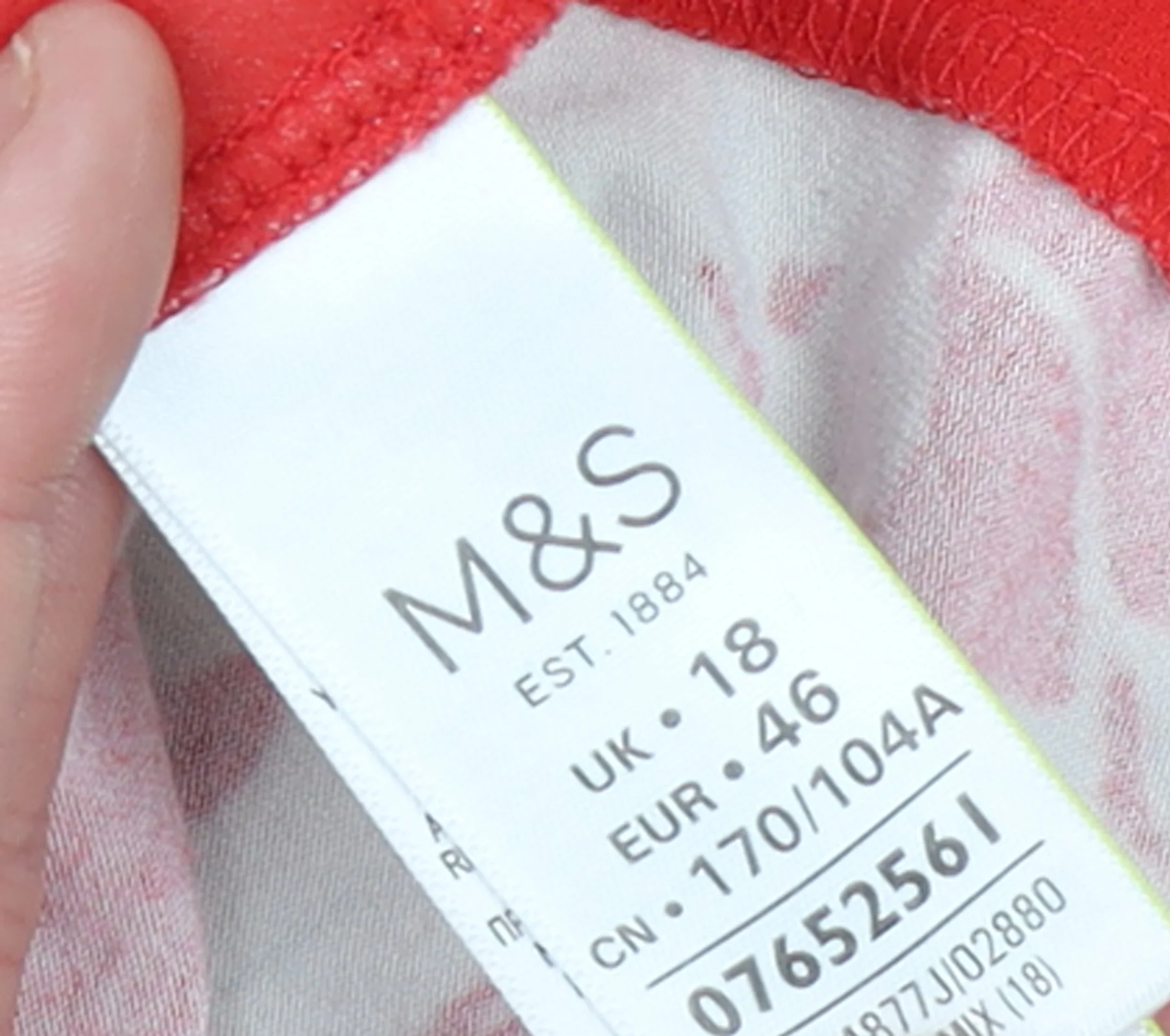 Marks and Spencer Womens Red Floral Tunic Blouse Size 18 - Image 4