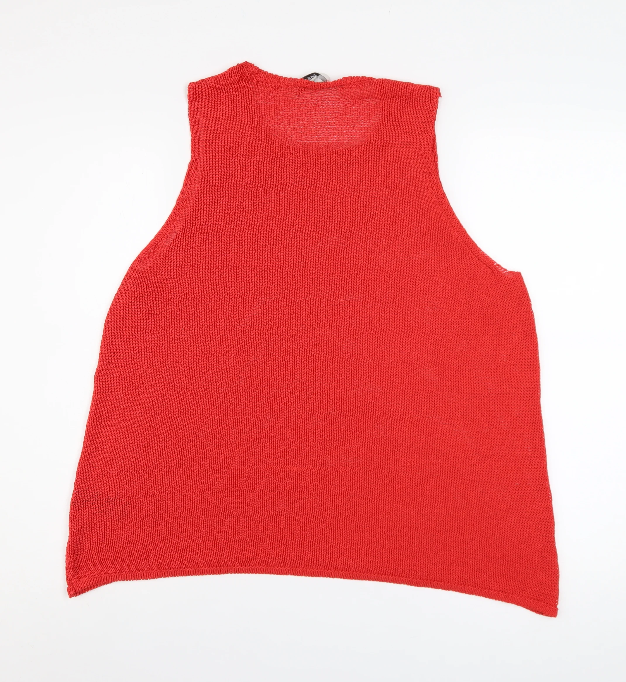 Marks and Spencer Women's Red Knit Sleeveless Tank Top Medium - Image 3