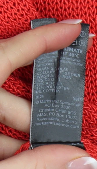 Marks and Spencer Women's Red Knit Sleeveless Tank Top Medium - Image 5