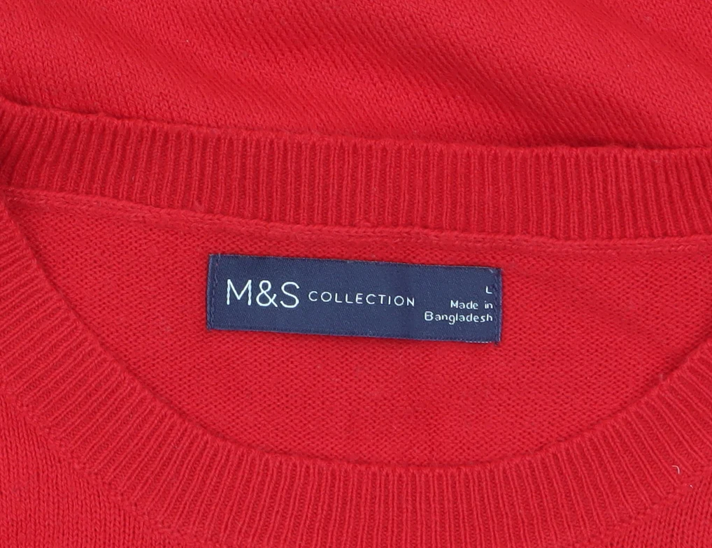 Marks and Spencer Womens Red Sequin Dog Christmas Jumper L - Image 5