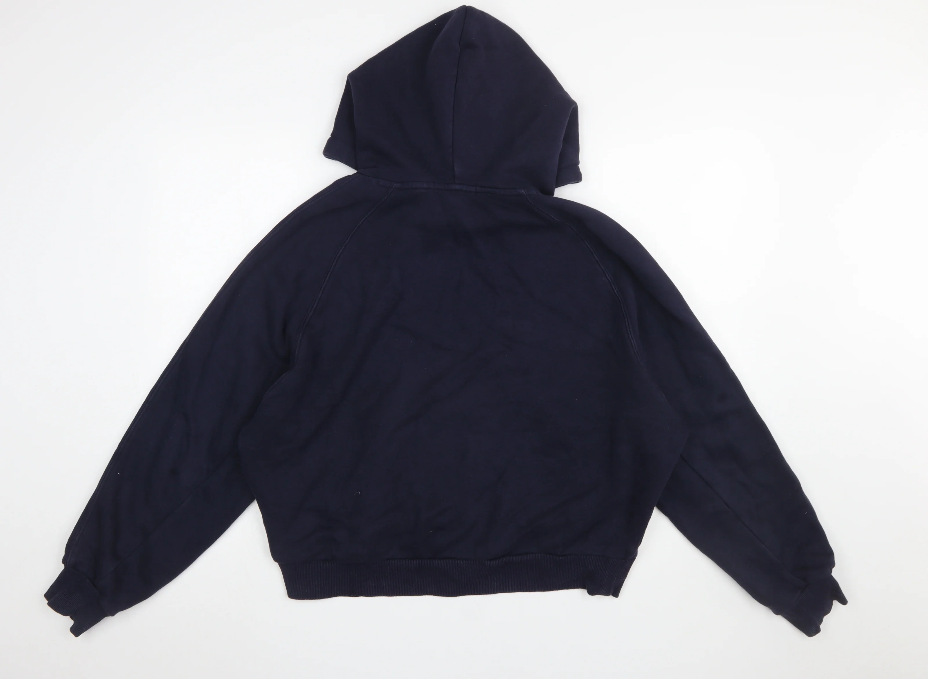 Marks & Spencer Navy Blue Cotton Blend Women's Pullover Hoodie Size 12 M - Image 3