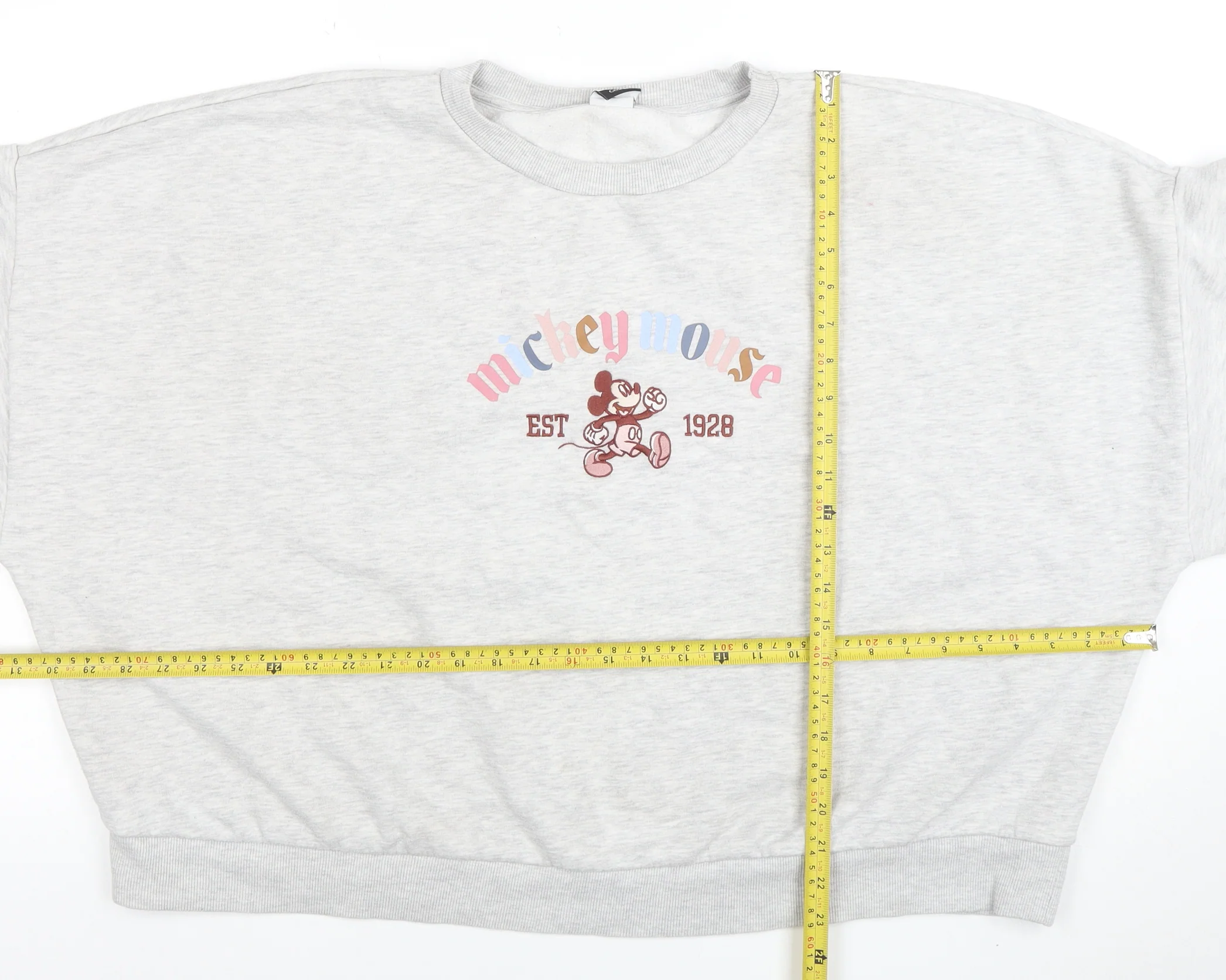 Marks & Spencer Women Grey Disney Mickey Mouse 2XL Pullover Sweatshirt - Image 2