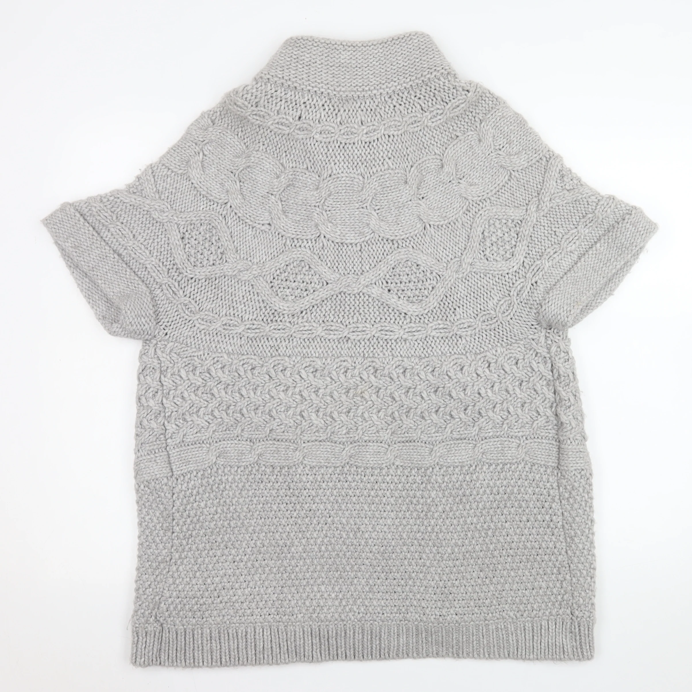 Marks & Spencer Women’s Grey Cable Knit Cardigan UK 16 Short Sleeve - Image 3