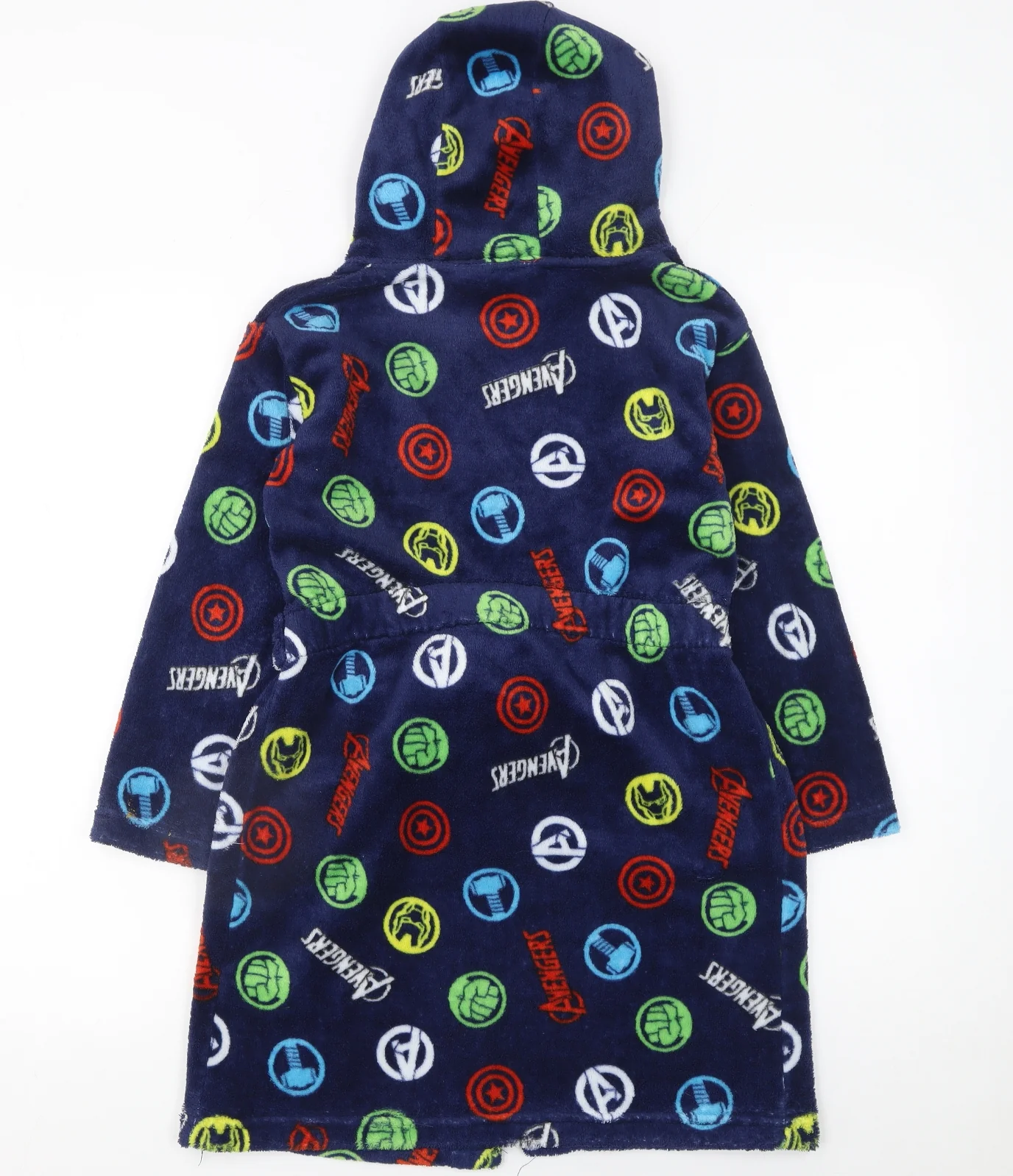 Marvel Boys Blue Fleece Avengers Hooded Robe 6-7 Years - Image 3