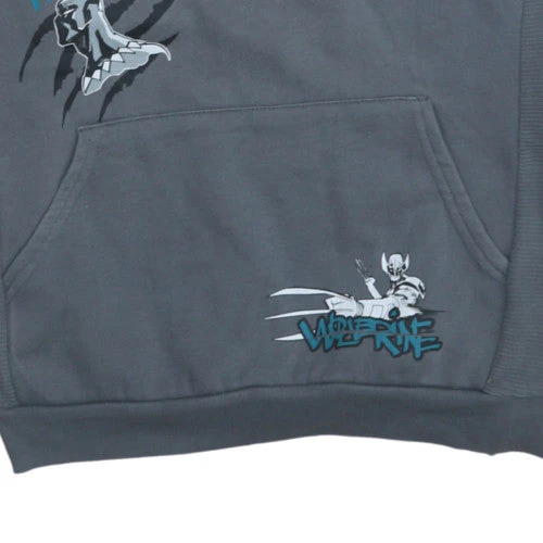 Marvel Boys Grey Pullover Hoodie 14-15 Years Captain America Wolverine Print - Image 6