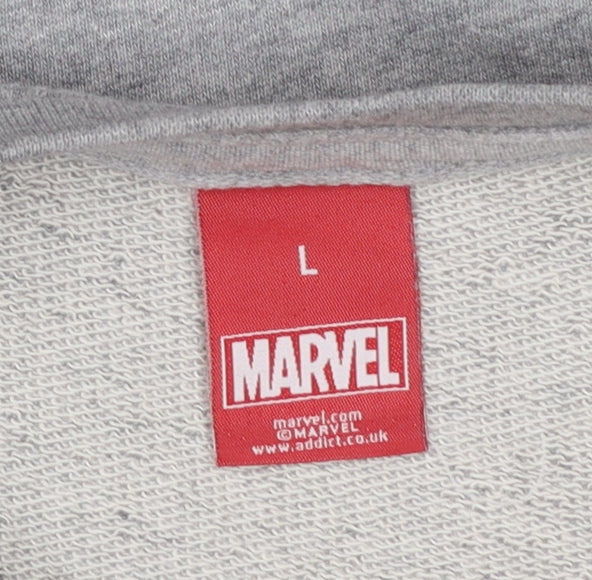 Marvel Iron Man Grey Men’s L Pullover Sweatshirt Graphic Print - Image 4