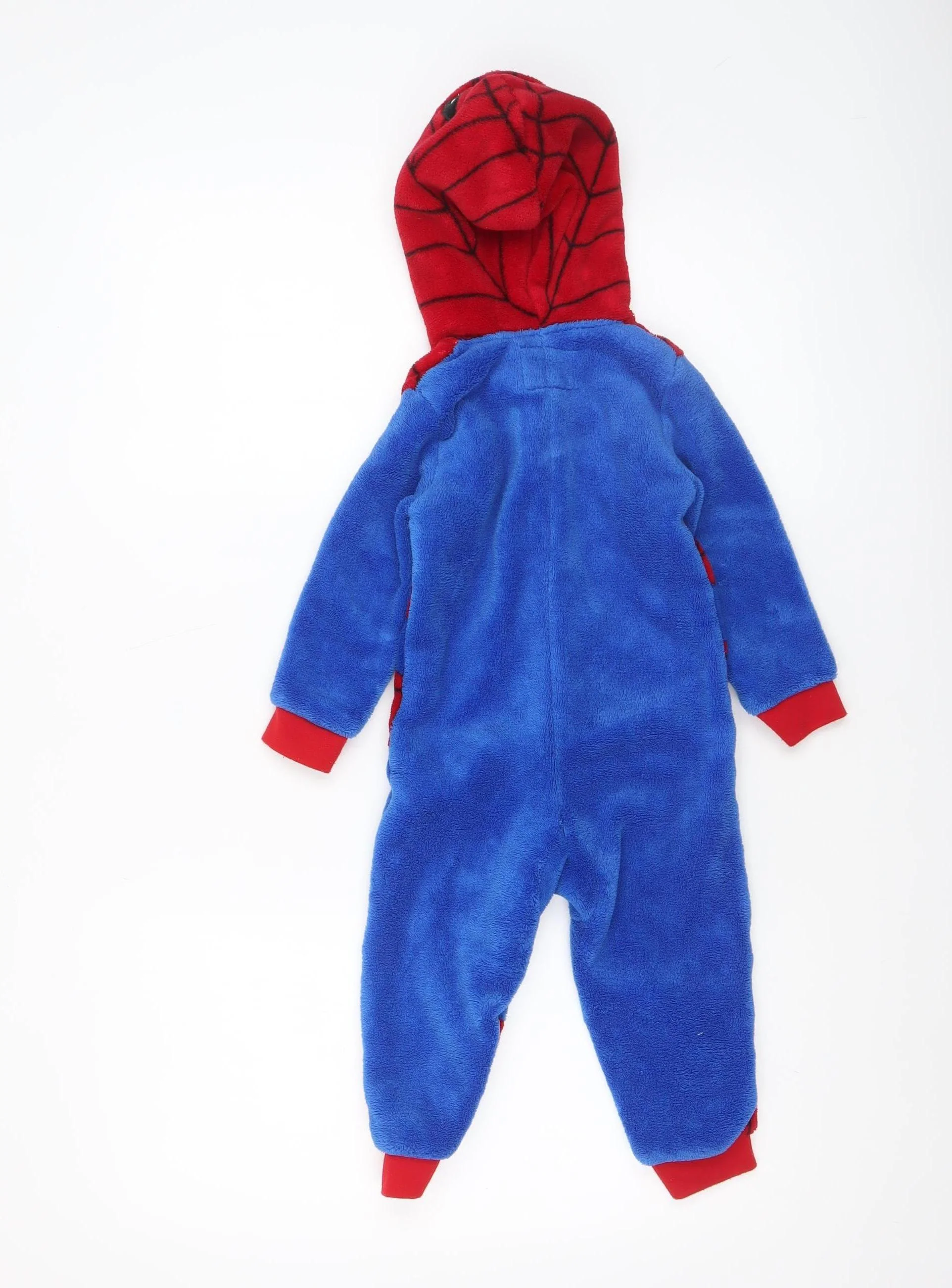 Marvel Spider-Man Red Blue Fleece Hooded One Piece Unisex Baby 18-24 Months - Image 3