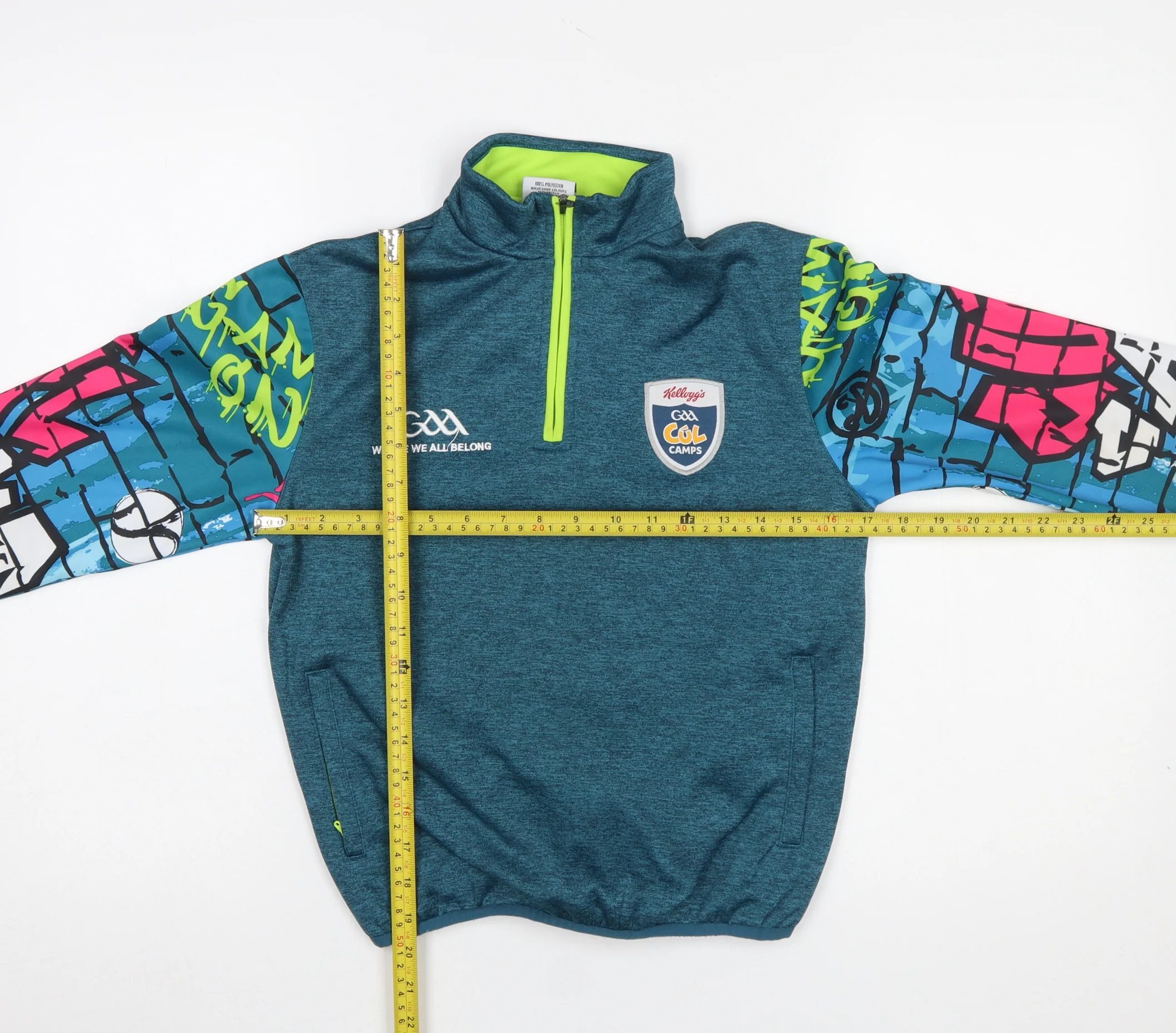 Masita Boys Blue 3-4 Years 1/4 Zip Graphic Sports Sweatshirt - Image 2