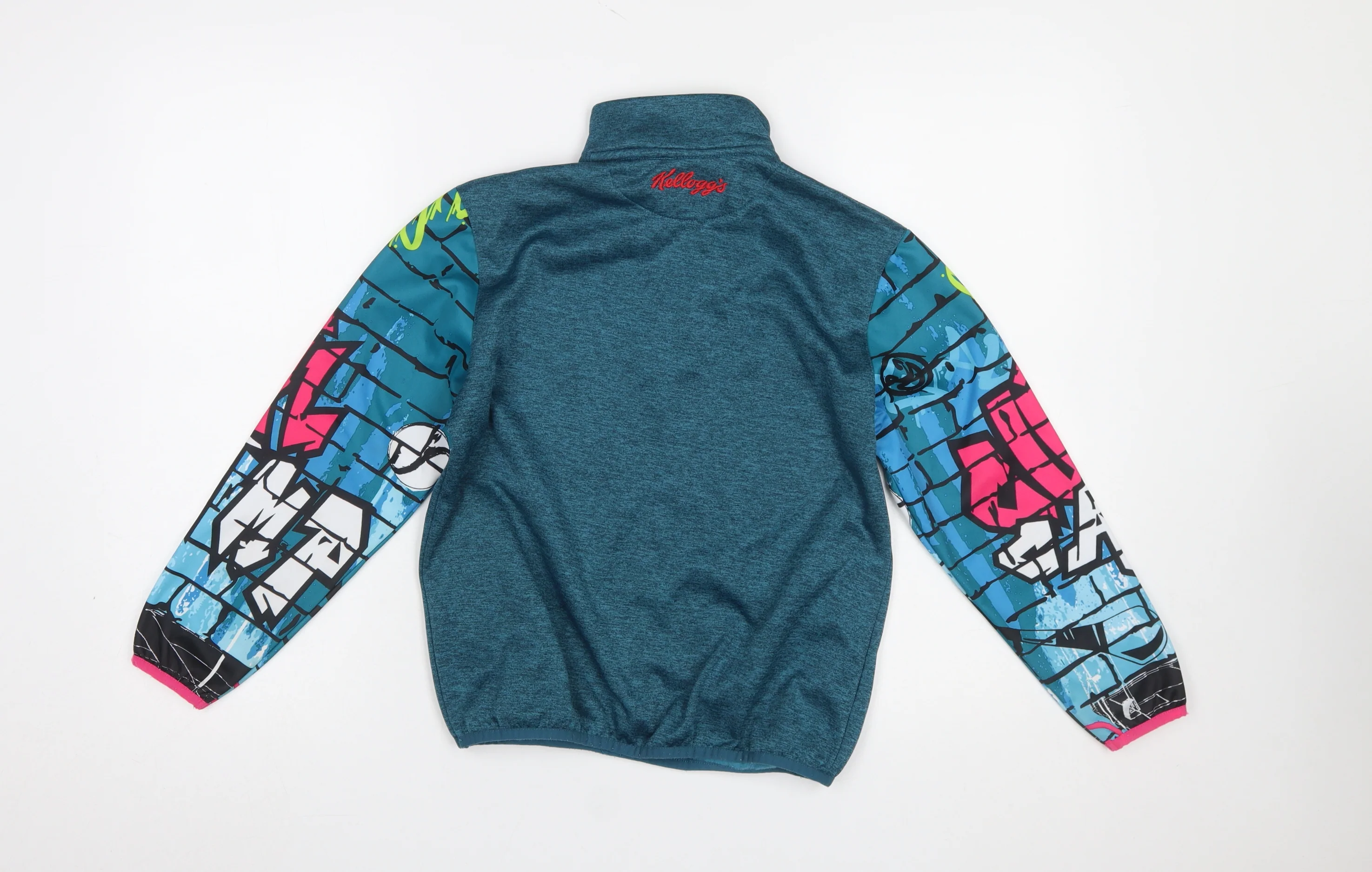 Masita Boys Blue 3-4 Years 1/4 Zip Graphic Sports Sweatshirt - Image 3