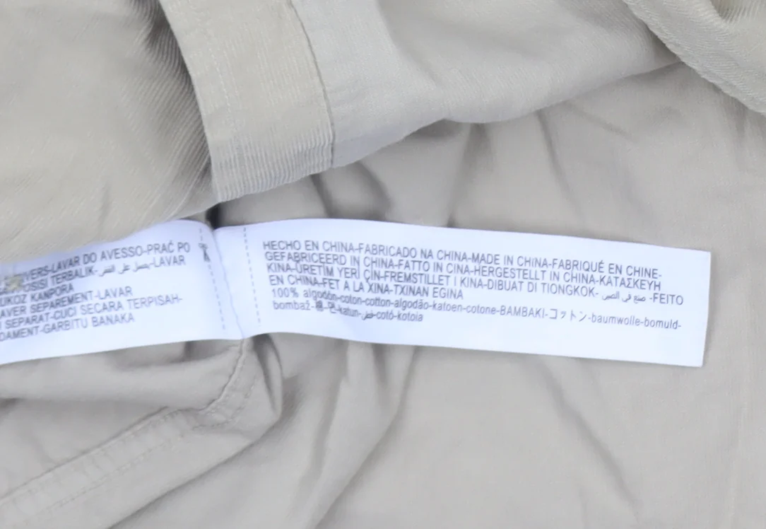 Massimo Dutti Men's Beige Cotton Long Sleeve Button-Up Shirt M - Image 4
