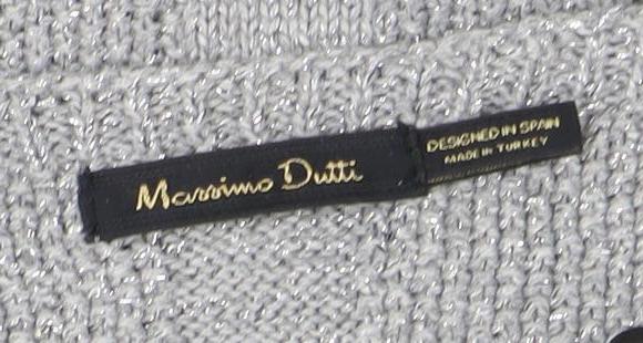 Massimo Dutti Women’s Grey V-Neck Knit Pullover Jumper M - Image 4