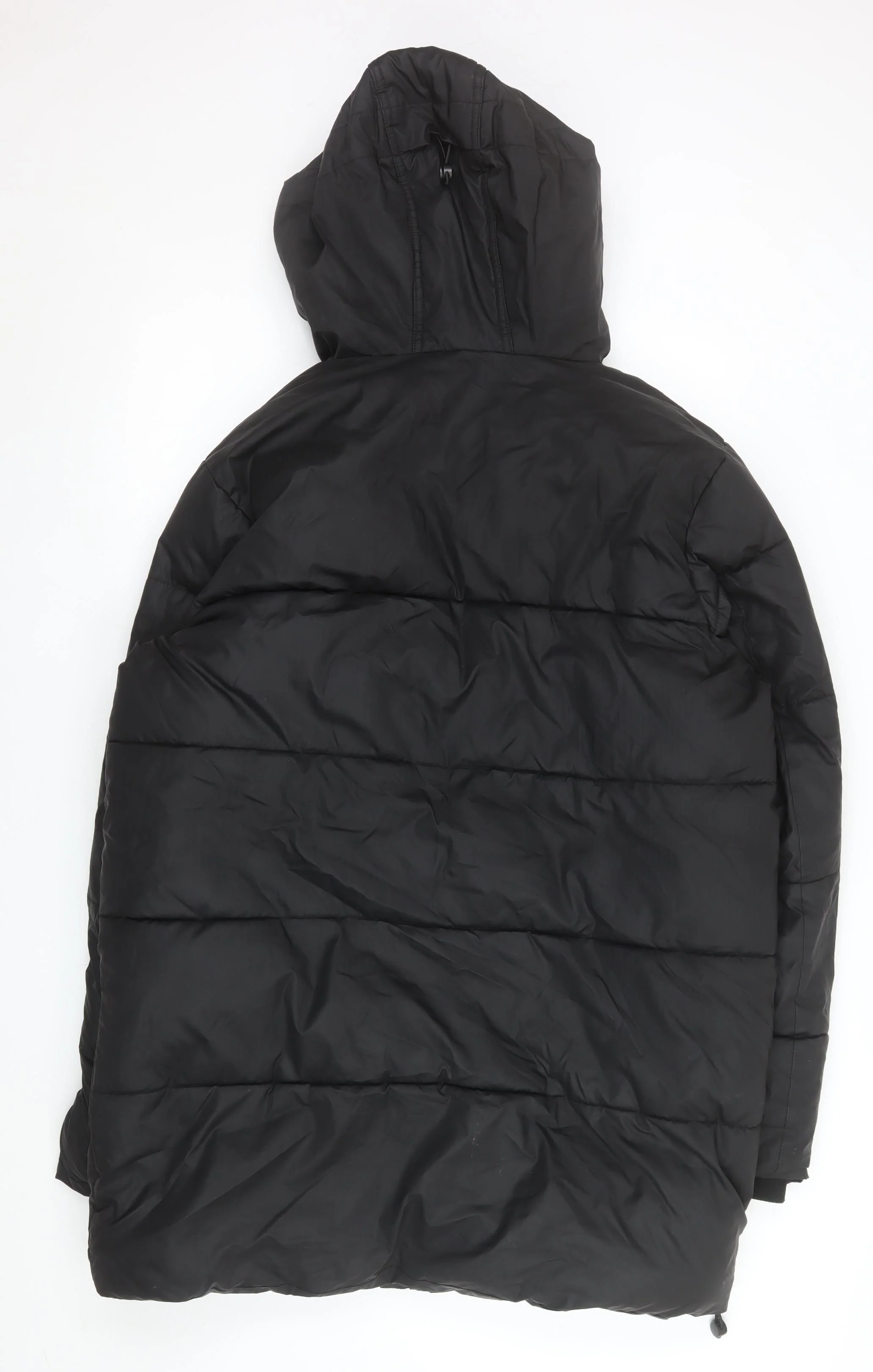 Matalan Men's Black Puffer Hooded Winter Jacket Size L - Image 3