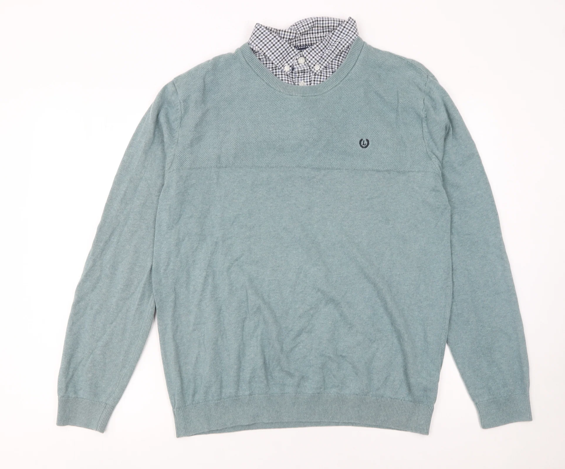 Matalan Men's Green Cotton Crew Neck Jumper L