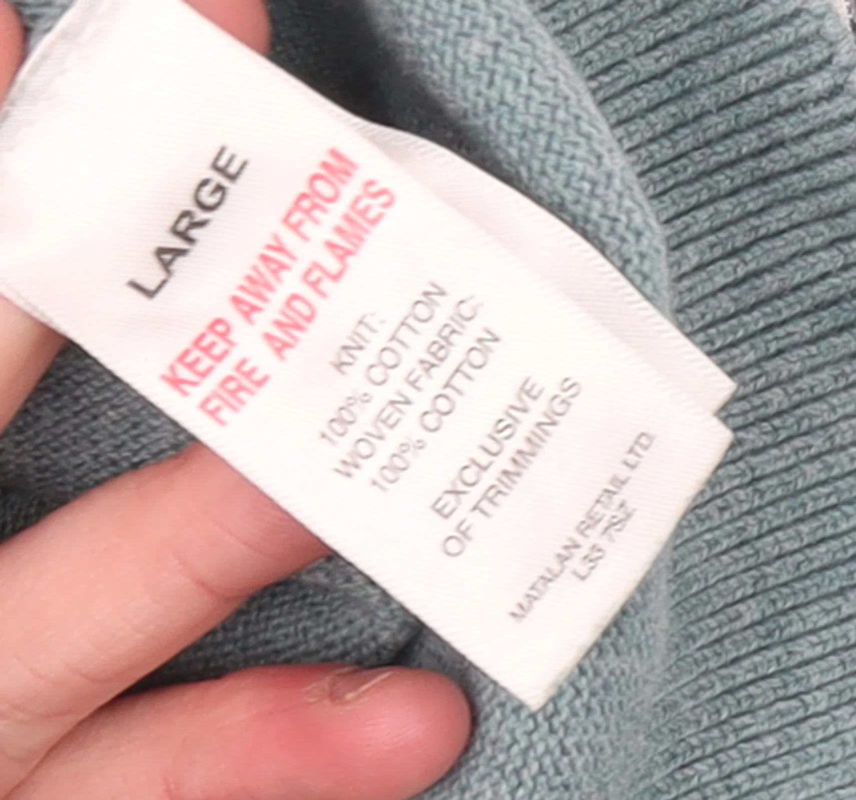 Matalan Men's Green Cotton Crew Neck Jumper L - Image 4