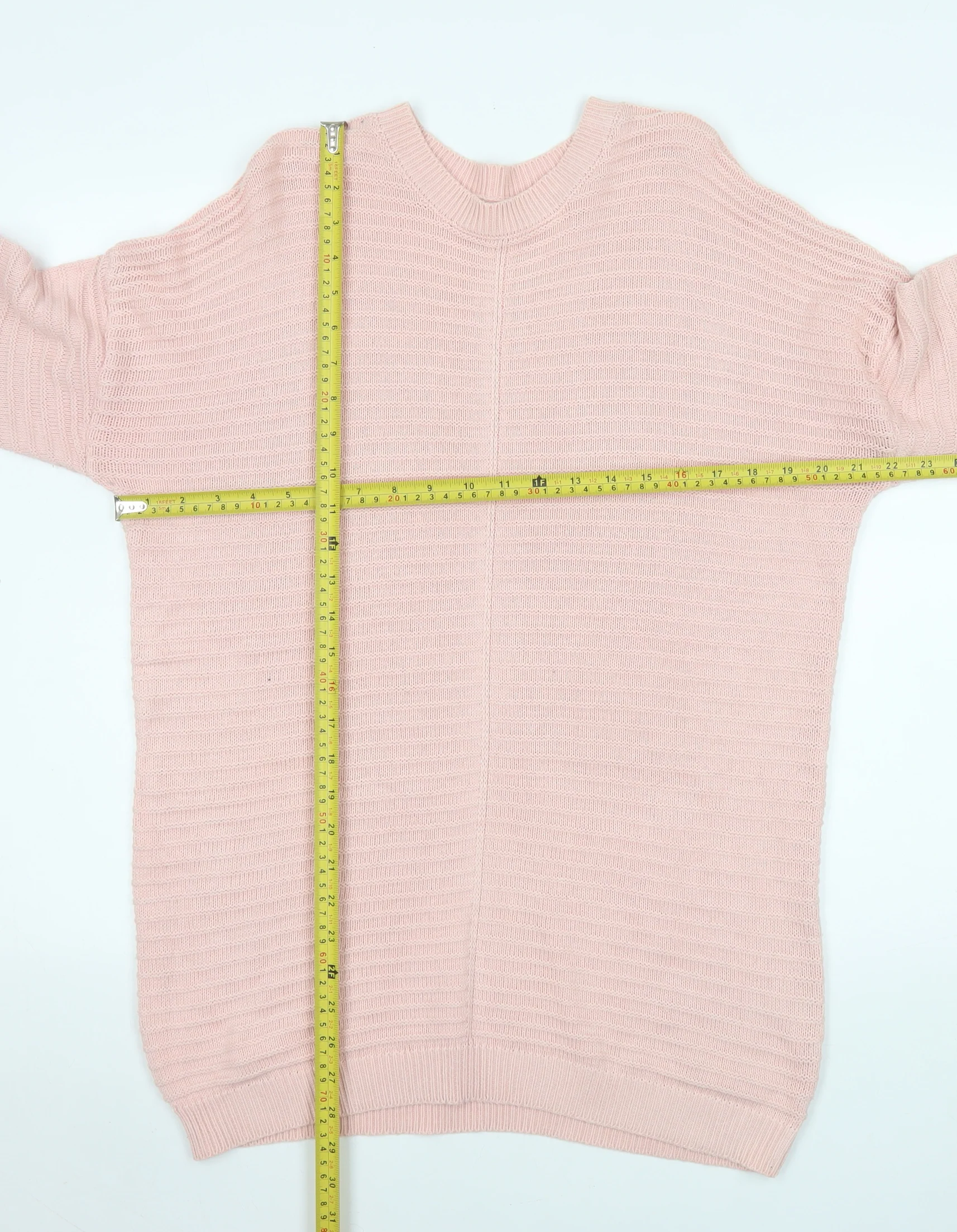 Matalan Women Pink Large Cotton Acrylic Crew Neck Long Sleeve Jumper - Image 2