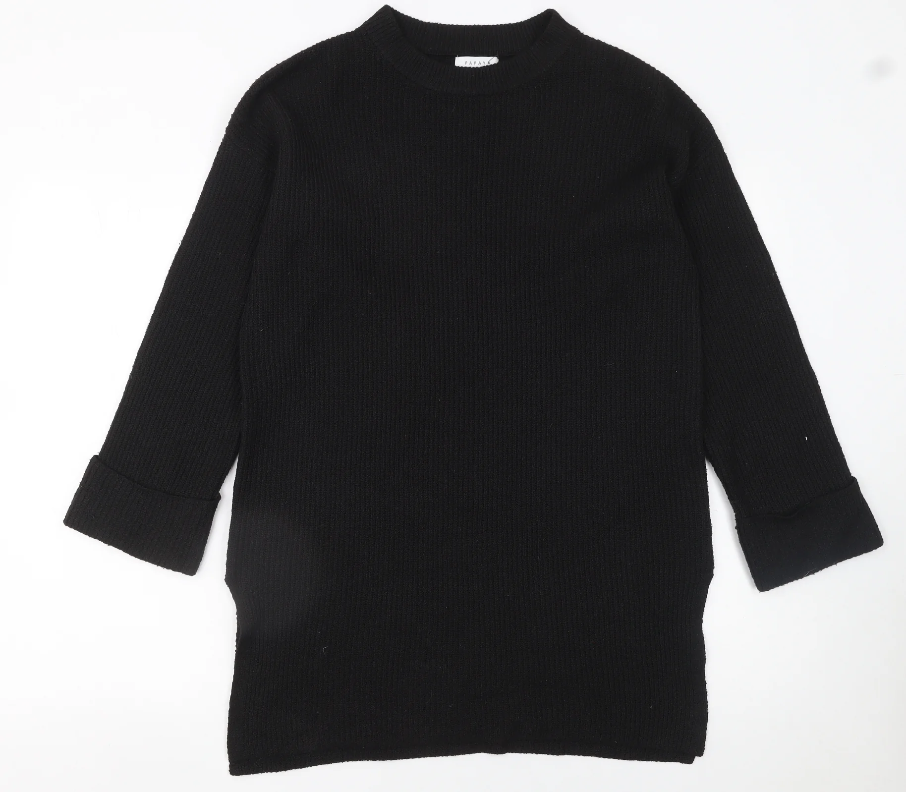 Matalan Women’s Black Mock Neck Knit Pullover Jumper Size S
