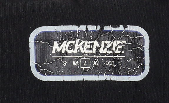 McKenzie Men’s Blue Black Colour Block Crew Sweatshirt Size L - Image 4