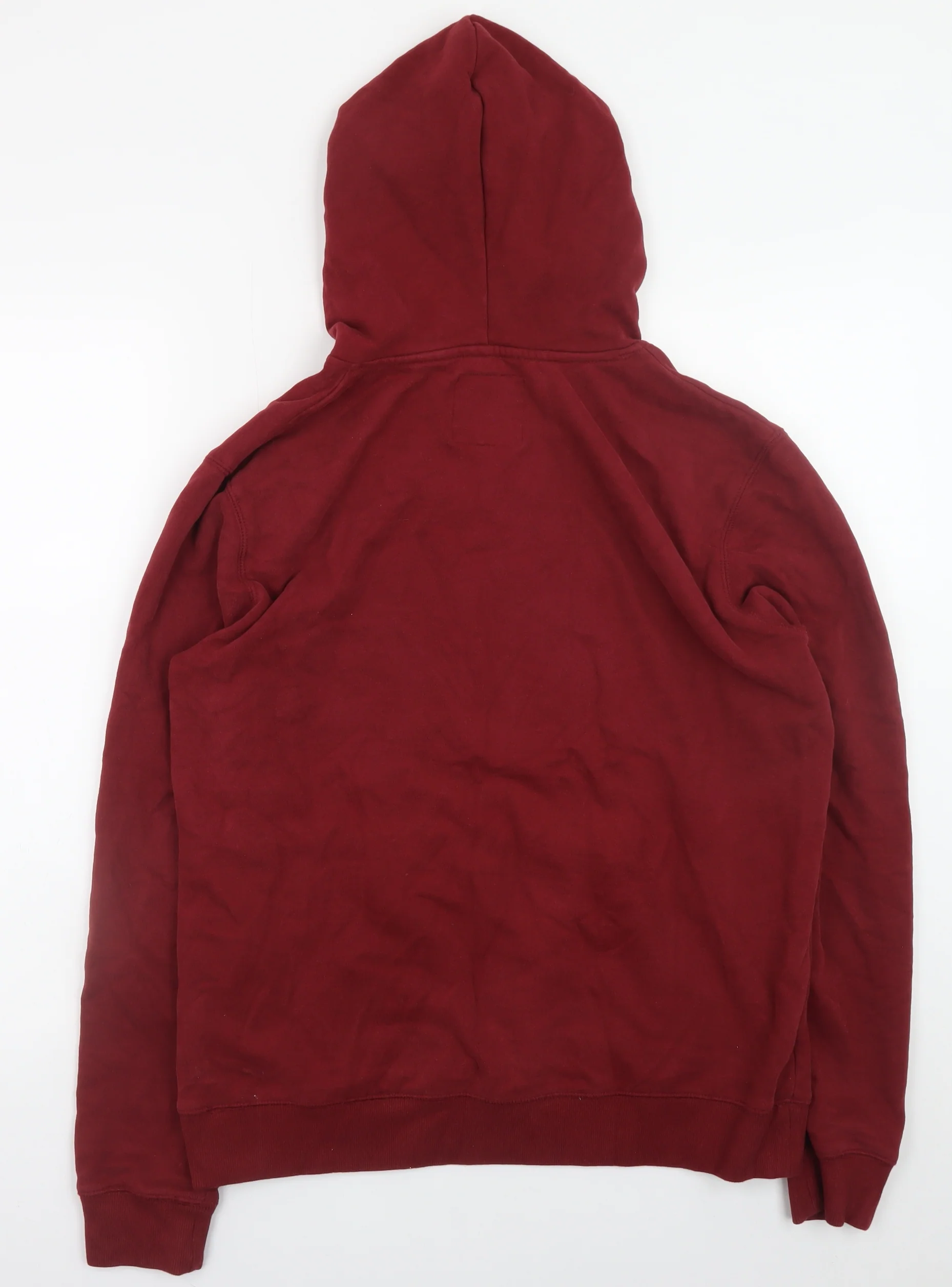 Meraki Men's Red Pullover Hoodie Size L Fleece Cotton Blend - Image 3