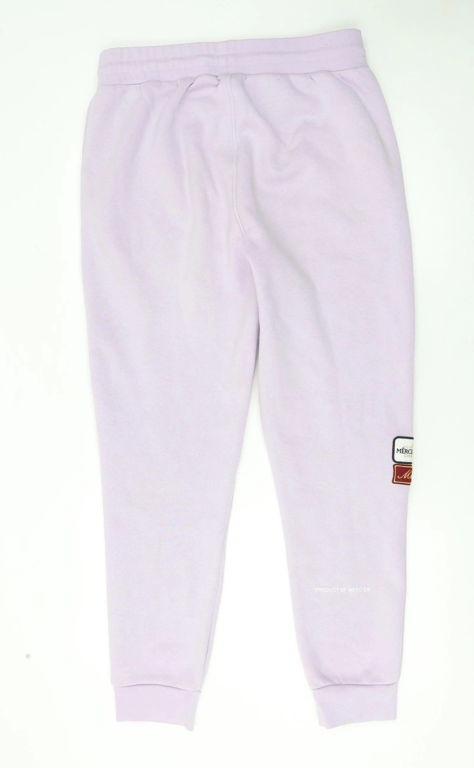 Mercier Men's Purple Jogger Trousers L Logo Patch Cotton Blend - Image 3
