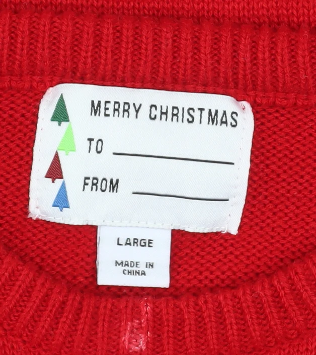 Merry Christmas Men's Red Santa Graphic Knit Jumper Size L - Image 4