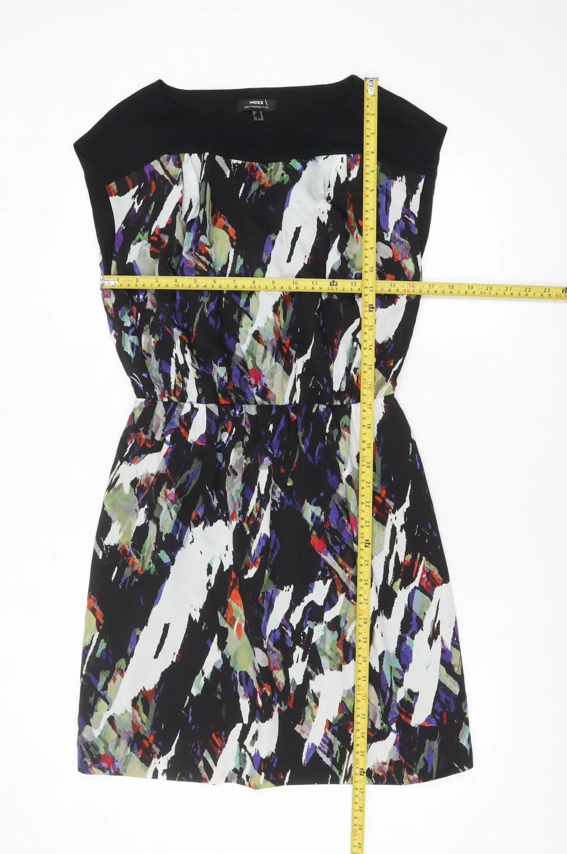 Mexx Women Multicoloured Size 12 Shift Dress Sleeveless Short - Image 2