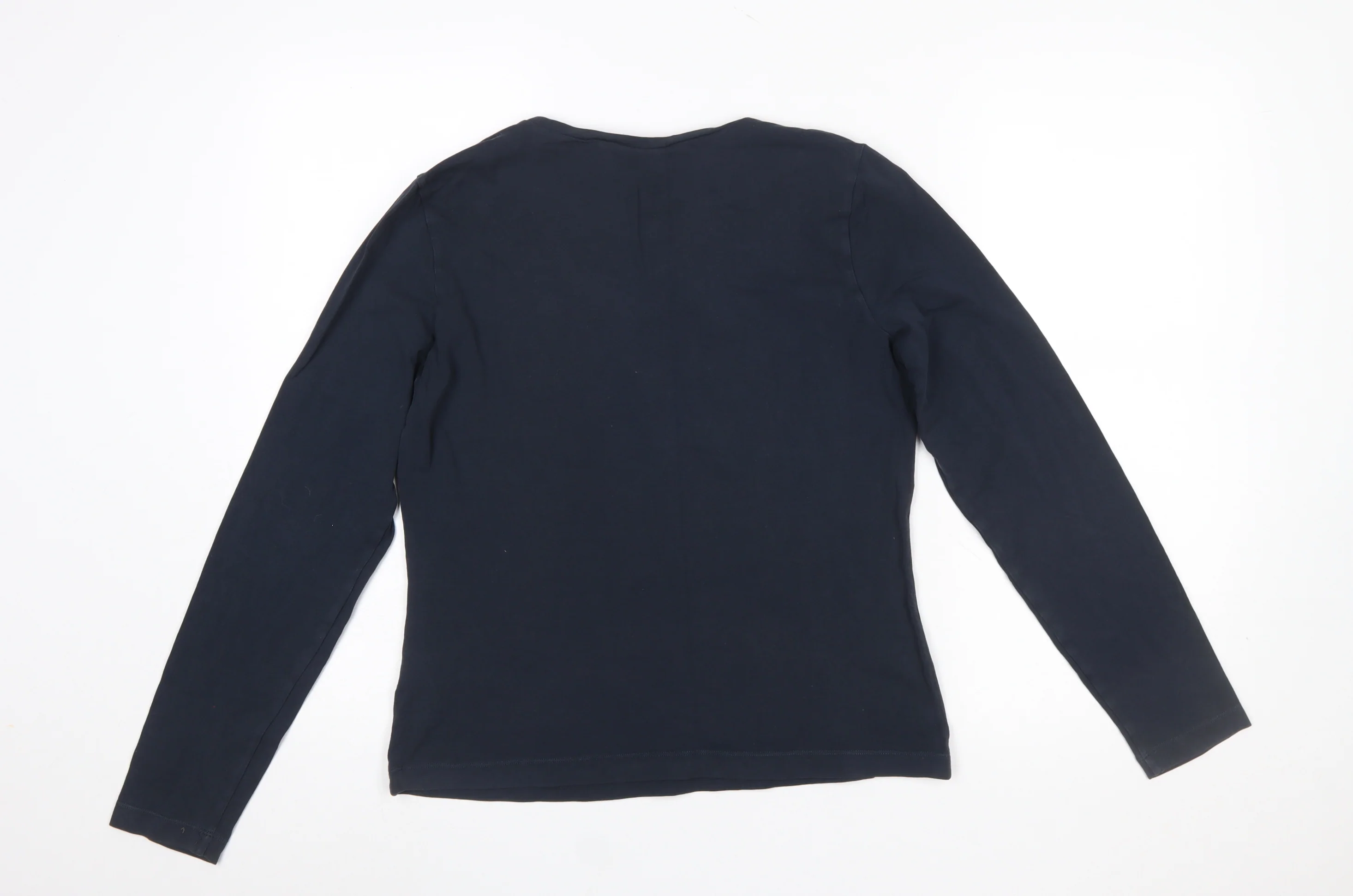 Mexx Womens Blue Long Sleeve Basic Crew Neck Cotton Top XL - Image 3