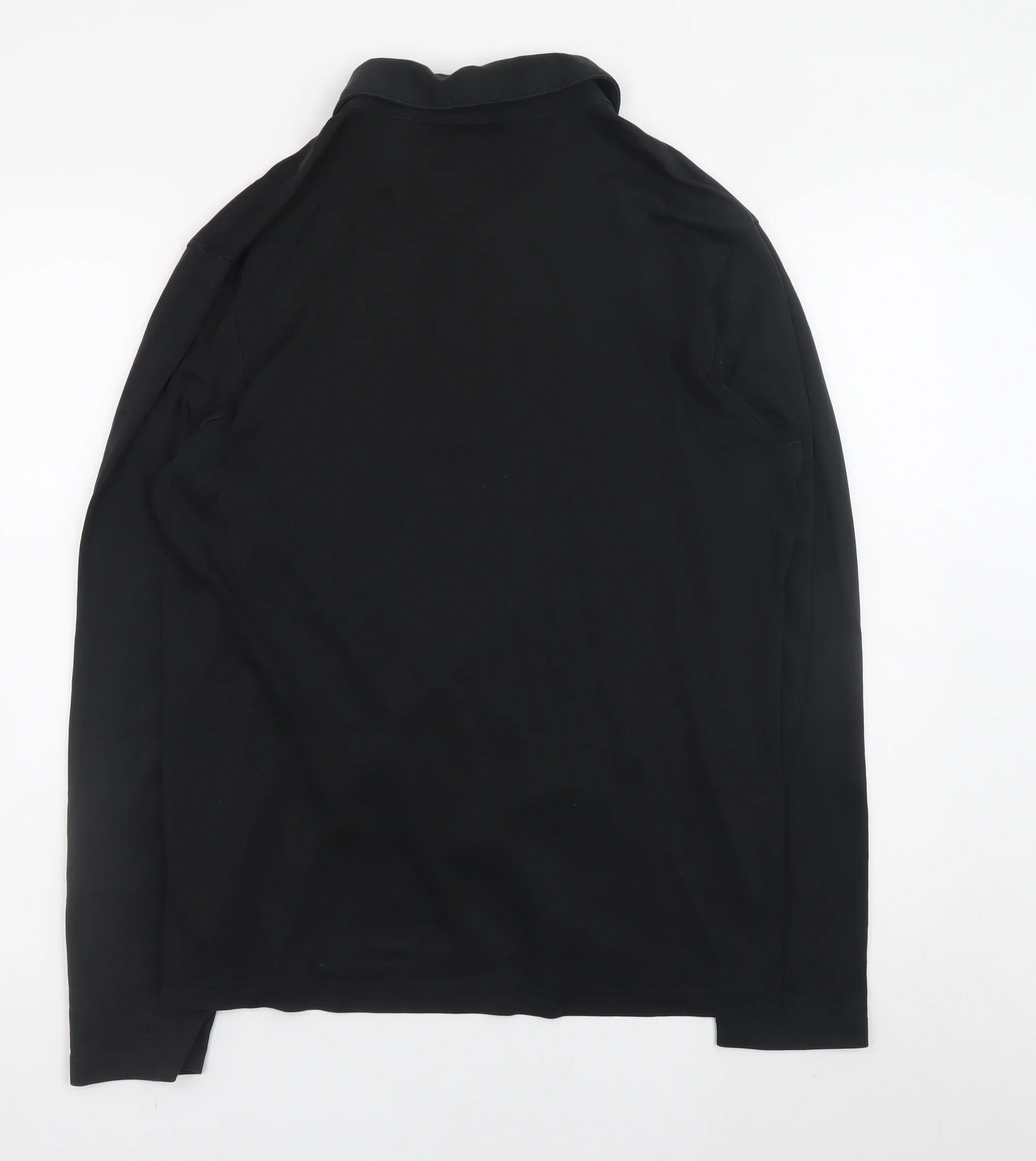 Michael Kors Men’s Black Long Sleeve Cotton Polo T-Shirt M - Image 3