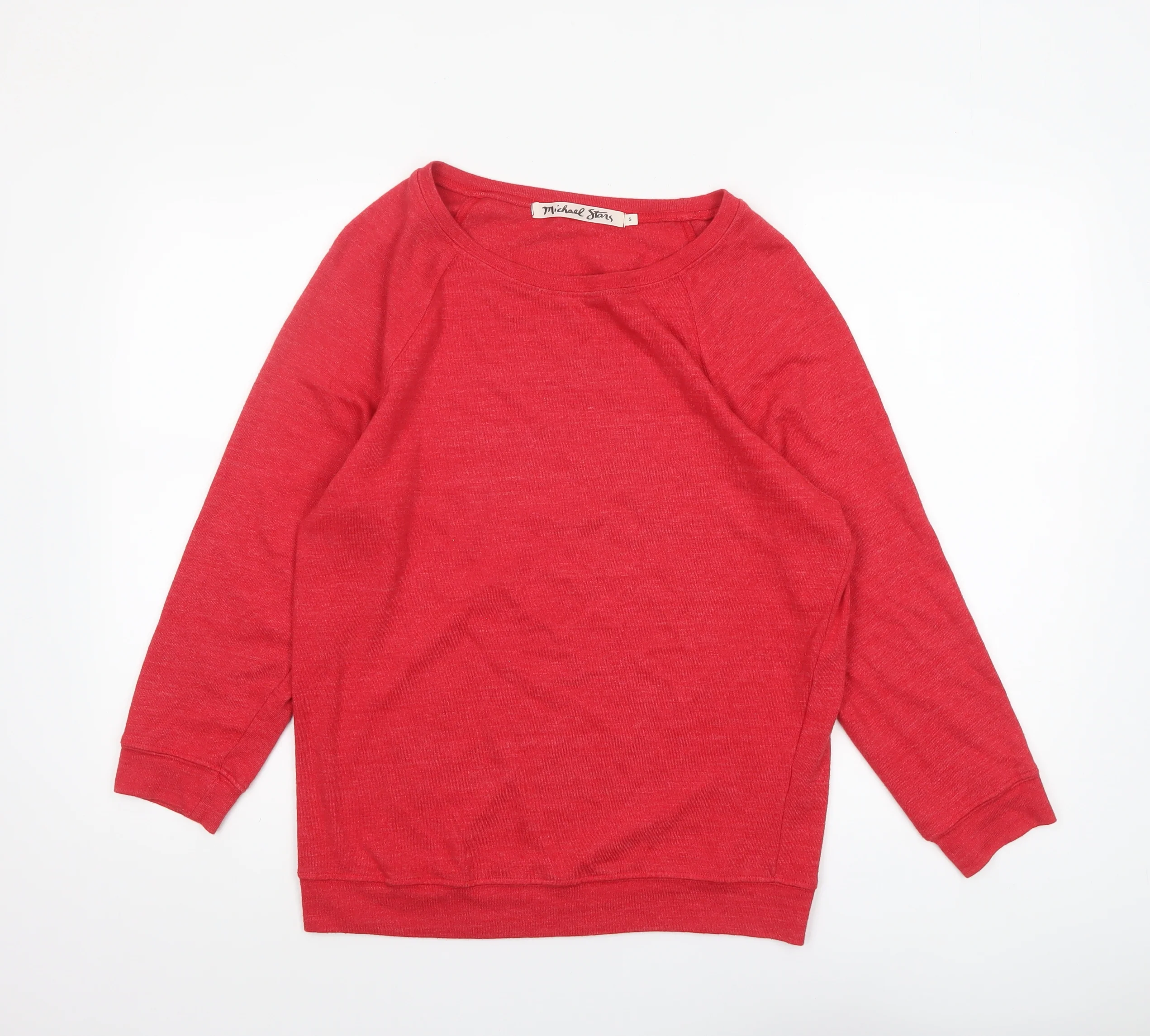 Michael Stars Women's Red Pullover Sweatshirt Small Lightweight Cotton Blend