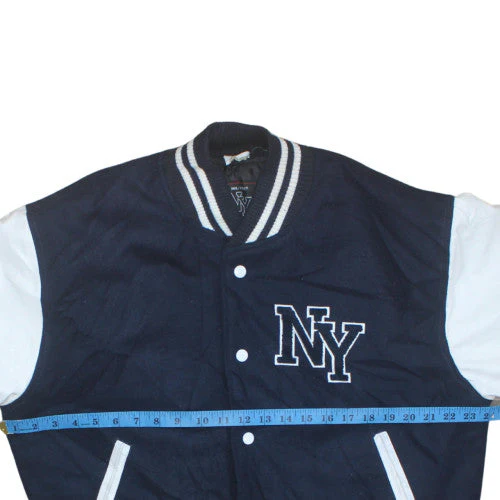 Mil-Tec Men's Blue White NY Varsity Baseball Jacket Size S - Image 2