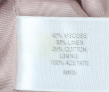 Minosa Petite Women’s Beige Linen Blend 3-Button Blazer UK 12 - Image 5