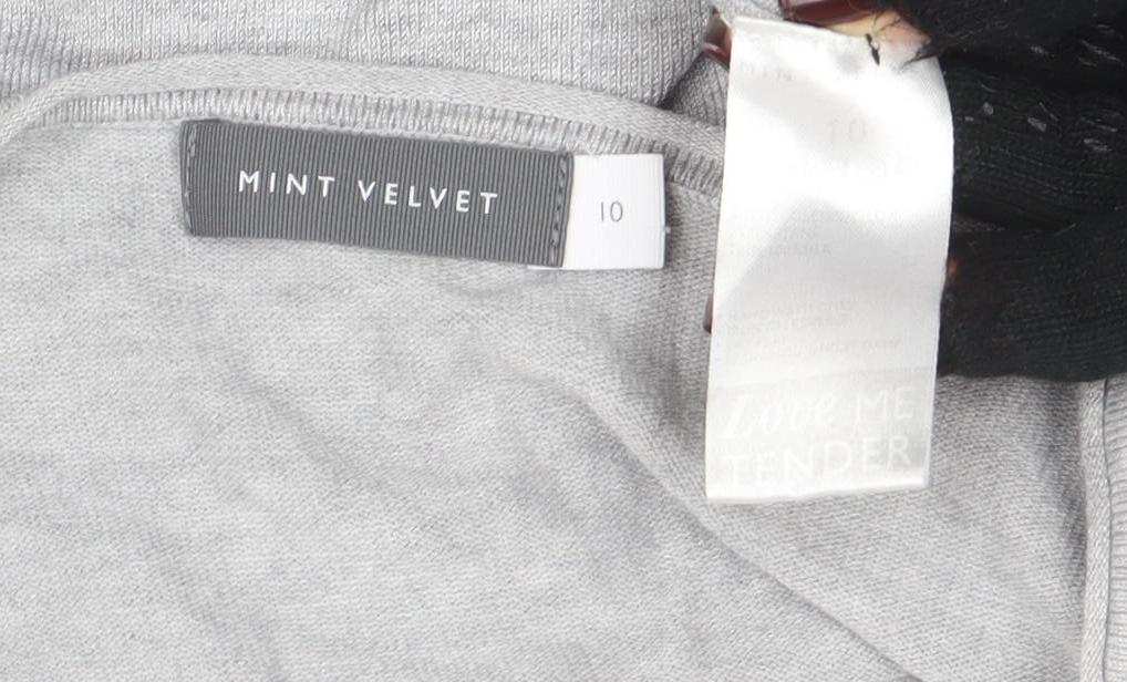 Mint Velvet Women’s Grey Size 10 Scoop Neck Knit Jumper - Image 4