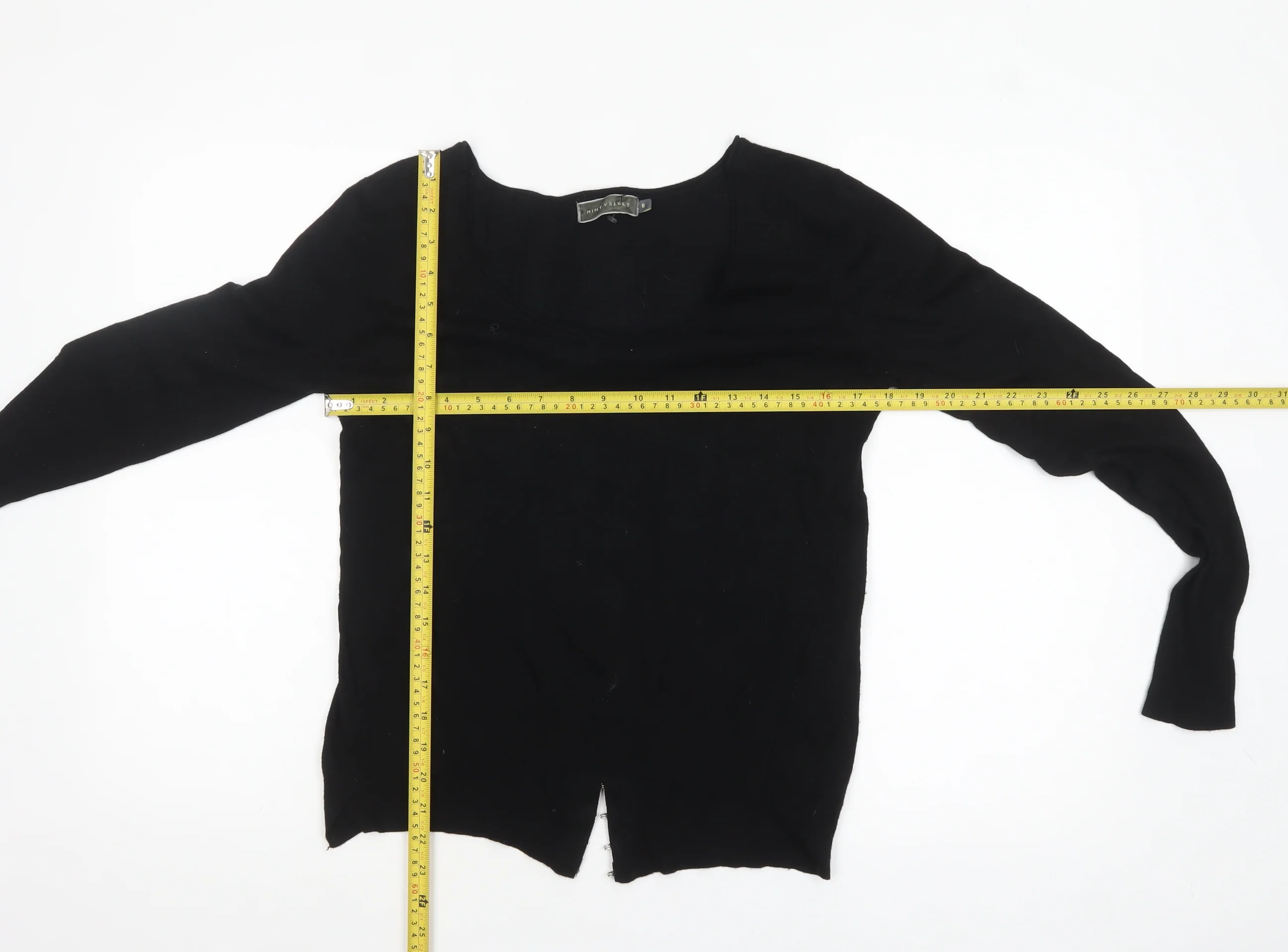 Mint Velvet Womens Black Size 8 Scoop Neck Hook Cardigan - Image 2