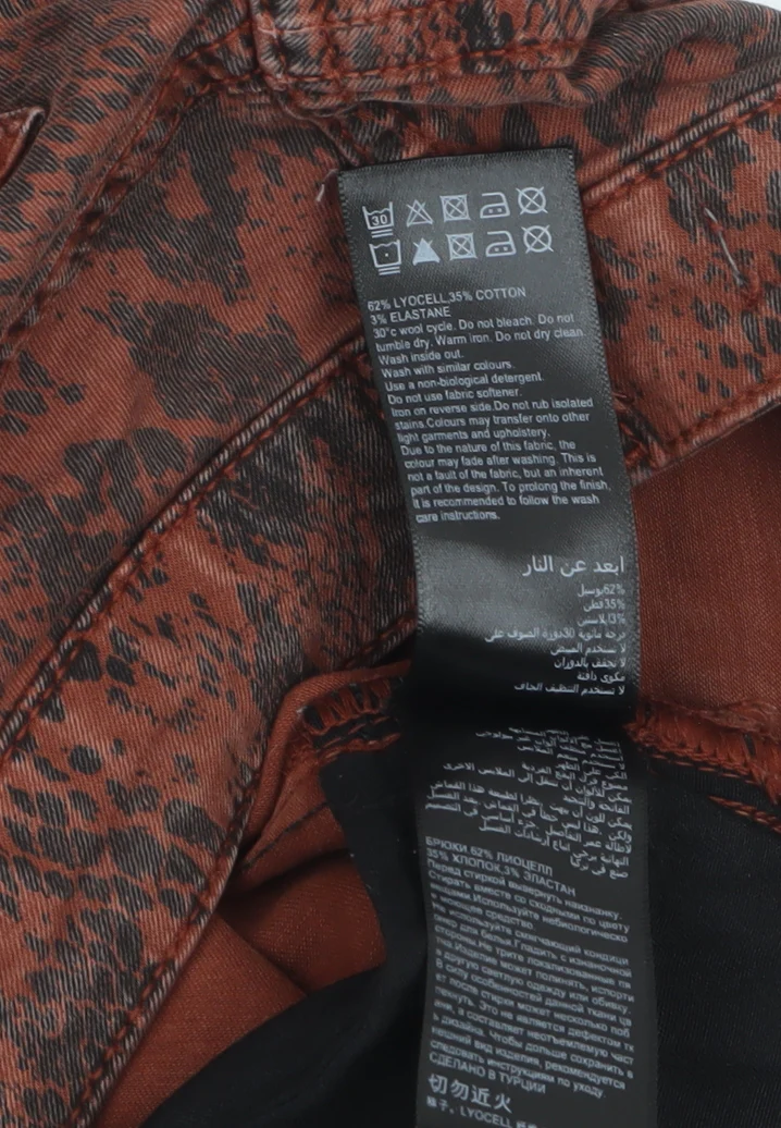 Mint Velvet Womens Brown Animal Print Skinny Trousers Size 8R - Image 4