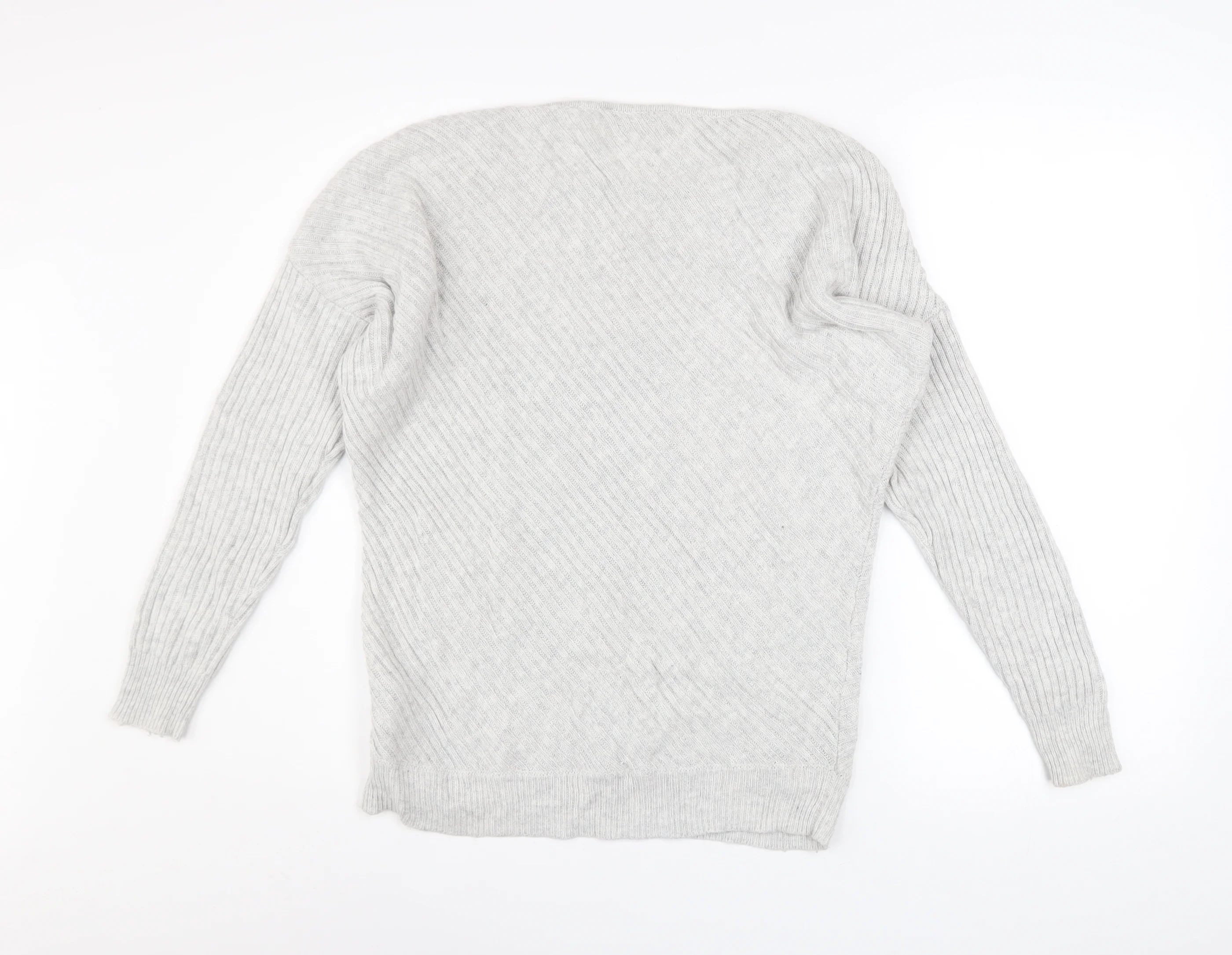 Mint Velvet Women's Grey Star Cotton Blend Pullover Jumper Size S - Image 3