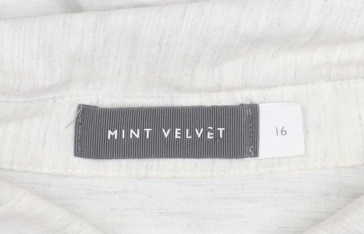 Mint Velvet Women's White Long Sleeve Button-Up Shirt Size 16 - Image 4