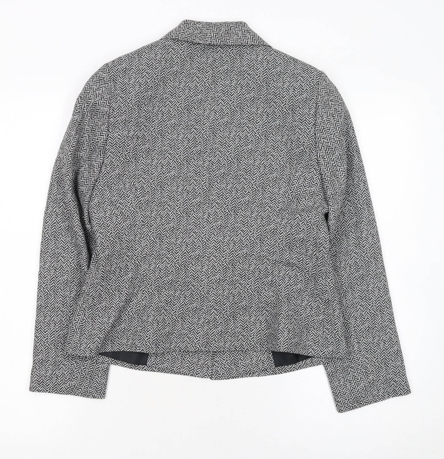 Minuet Petite Women's Black & White Herringbone Blazer UK 12 Petite - Image 3