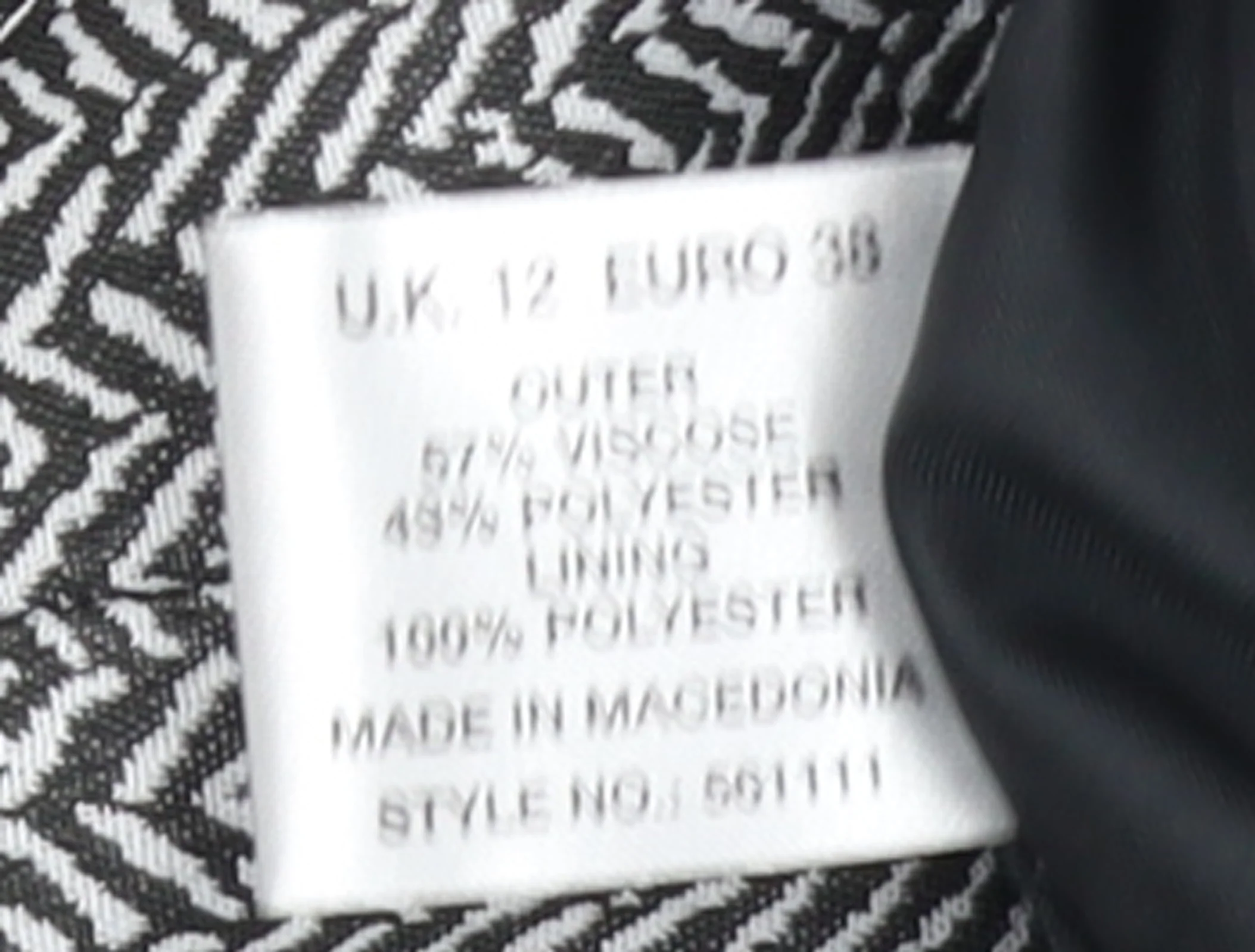 Minuet Petite Women's Black & White Herringbone Blazer UK 12 Petite - Image 5