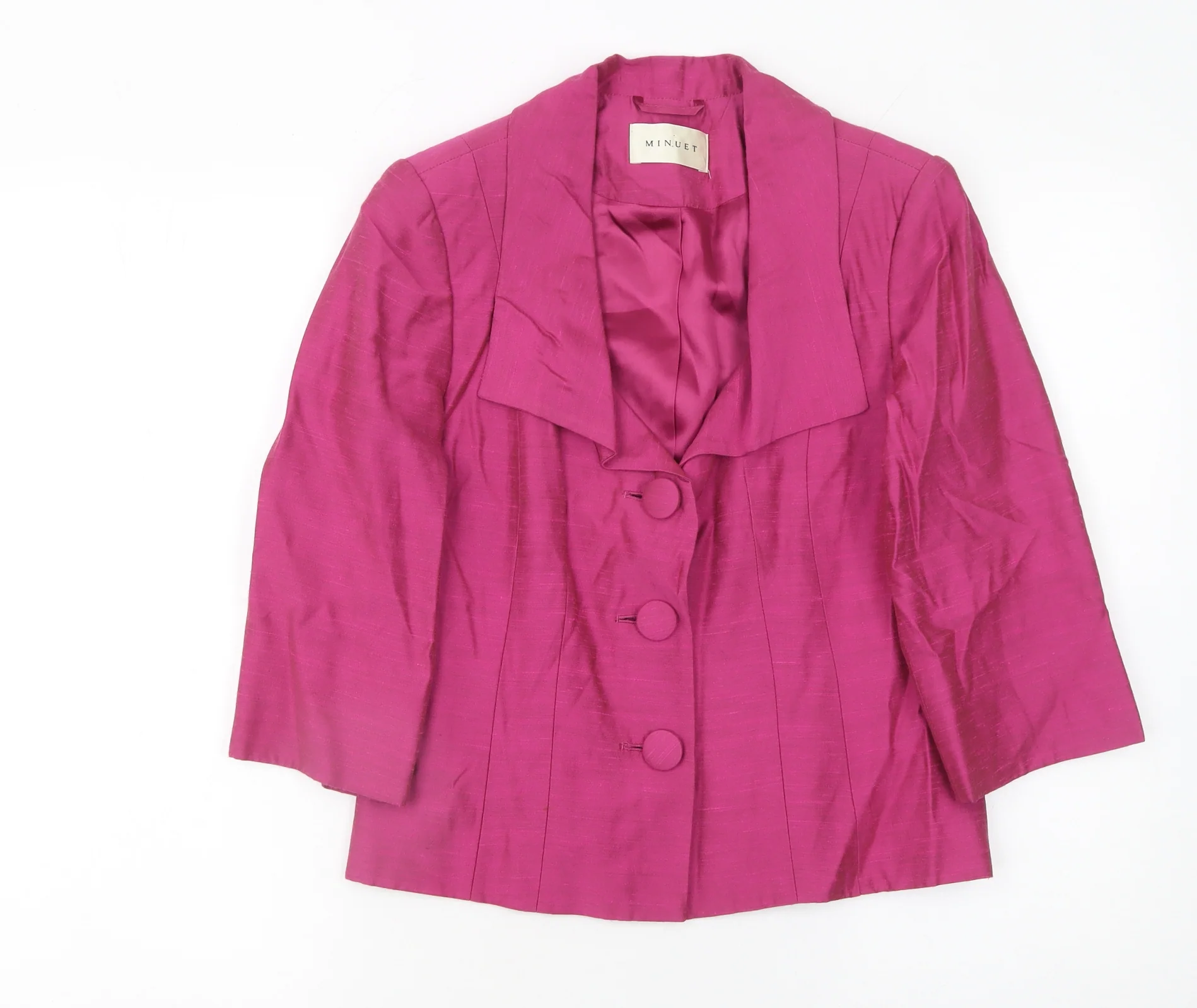 Minuet Women’s Pink Shawl Lapel Formal Suit Jacket UK 8
