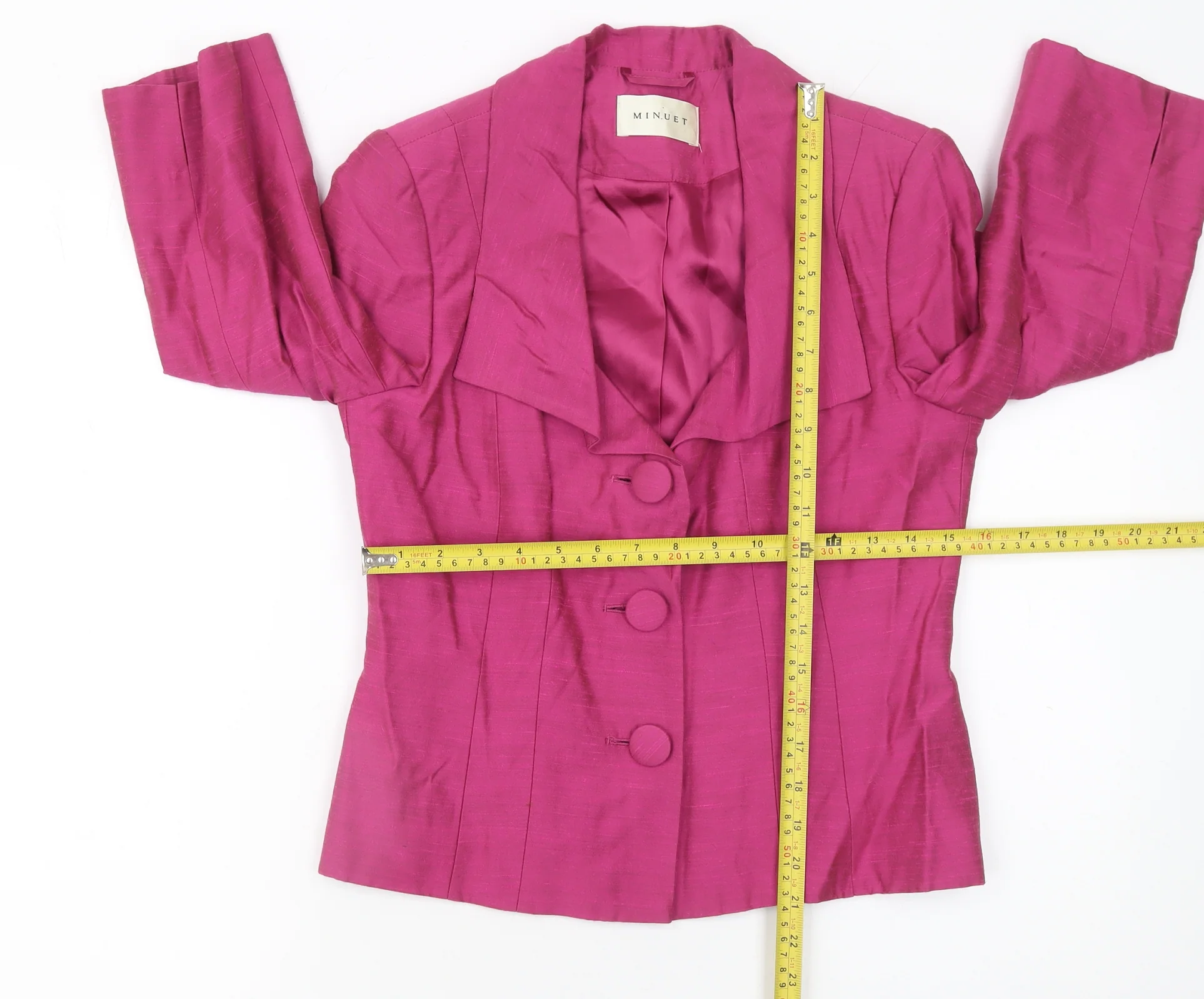 Minuet Women’s Pink Shawl Lapel Formal Suit Jacket UK 8 - Image 2
