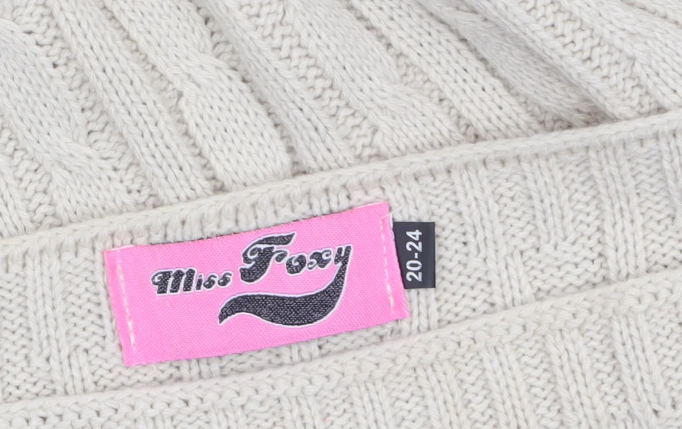 Miss Foxy Women’s Beige Cable-Knit Plus Size Jumper 20-24 Acrylic - Image 5