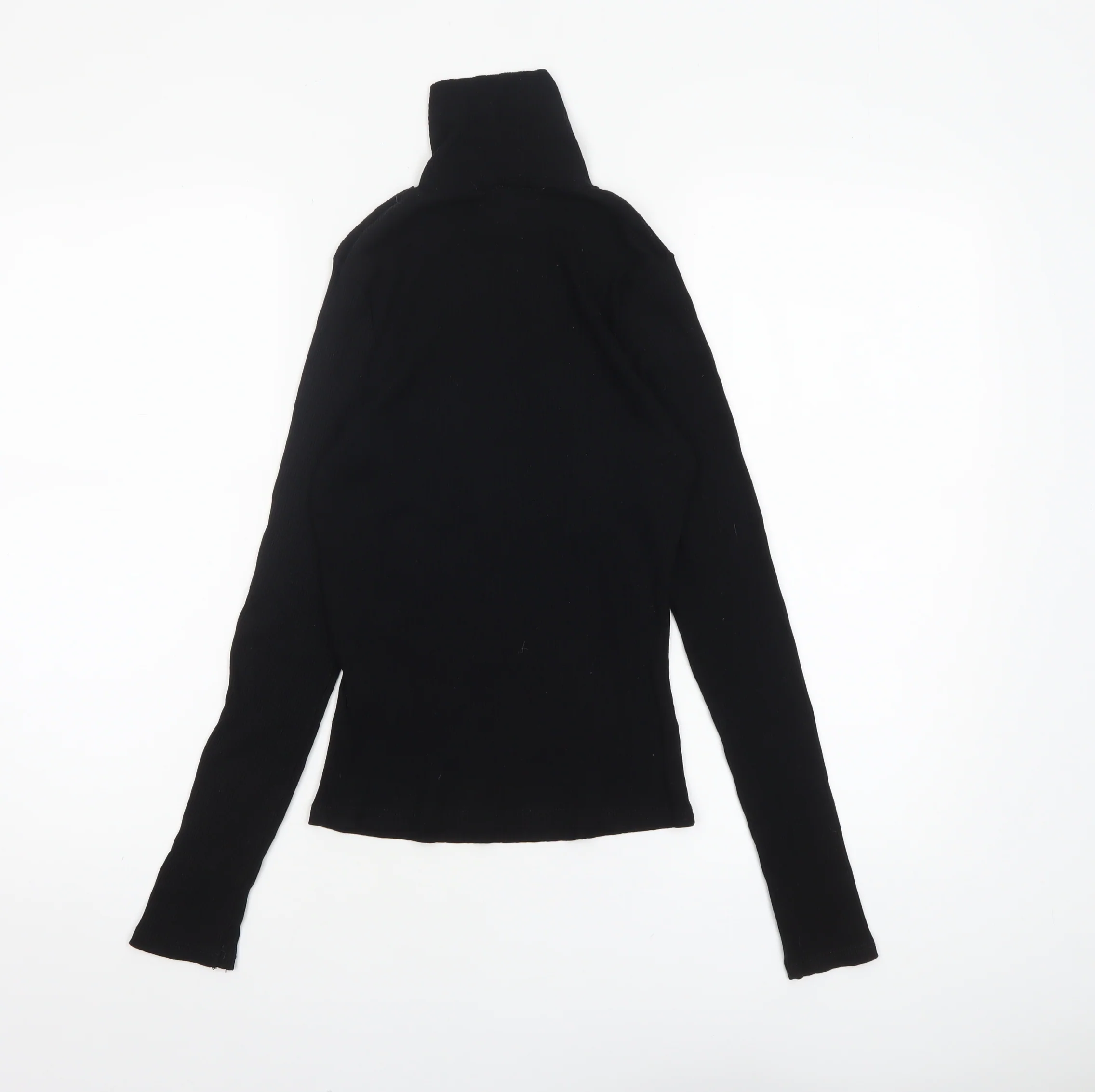 Miss Selfridge Women Black Roll Neck Long Sleeve Stretch Top Size 10 - Image 3