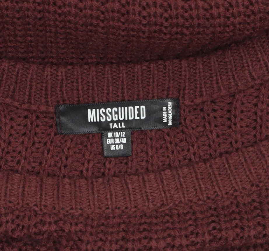 Missguided Women’s Brown Tall Chunky Knit Pullover Jumper UK 10/12 - Image 4