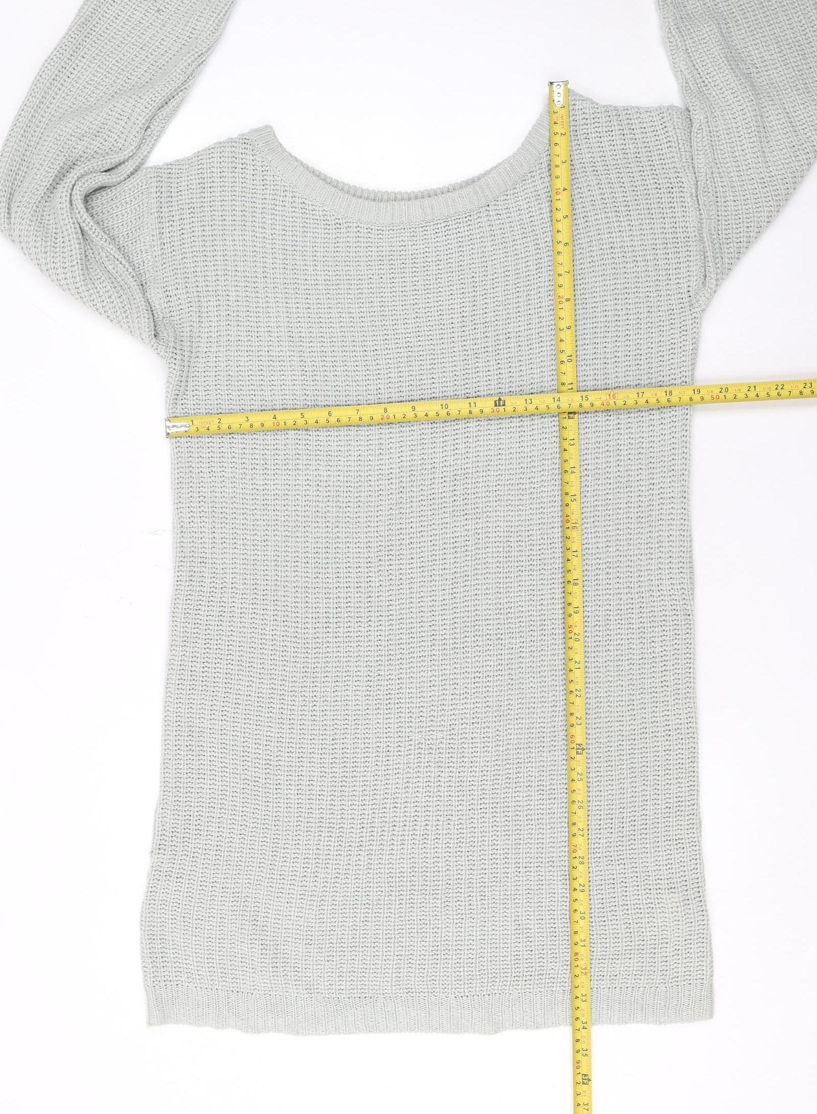 Missguided Women’s Grey Knit Jumper Dress Size 10-12 - Image 2