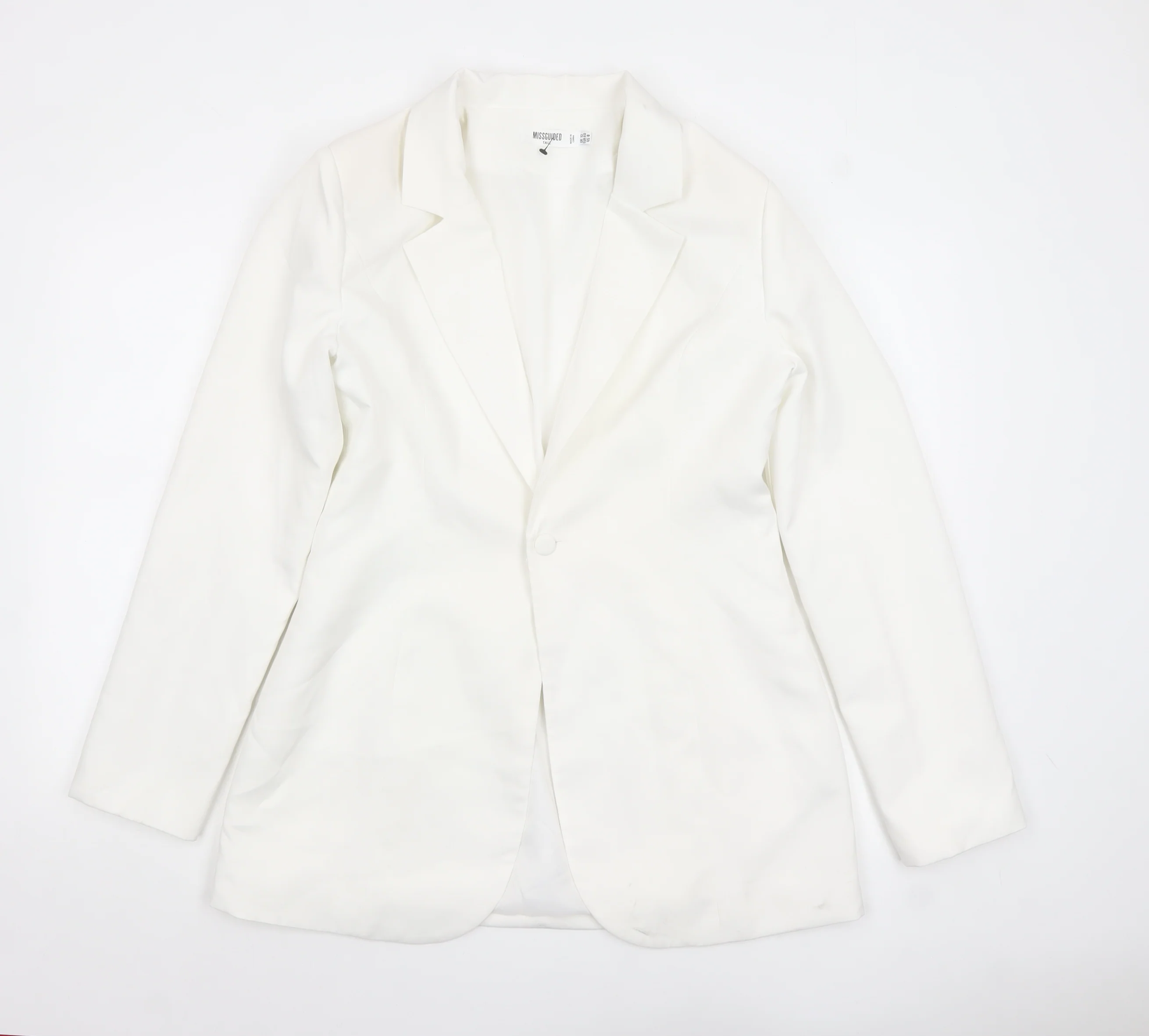 Missguided Women’s Ivory Tall One-Button Blazer UK 12